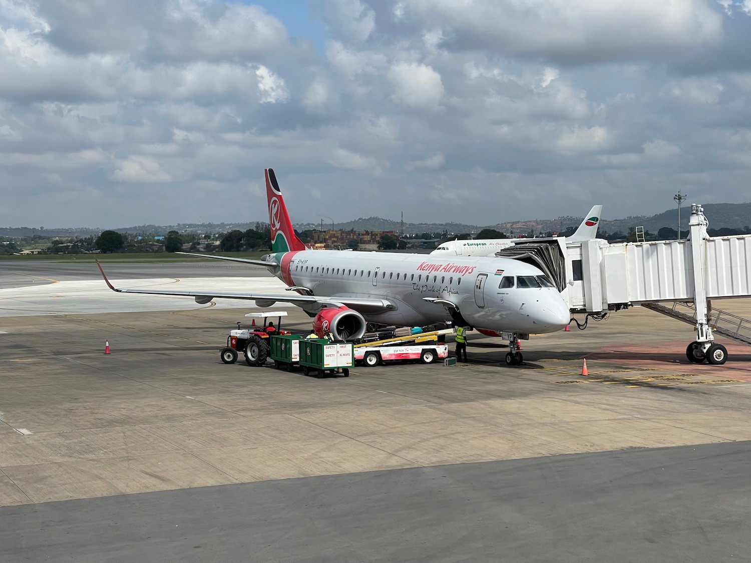 an airplane on the tarmac