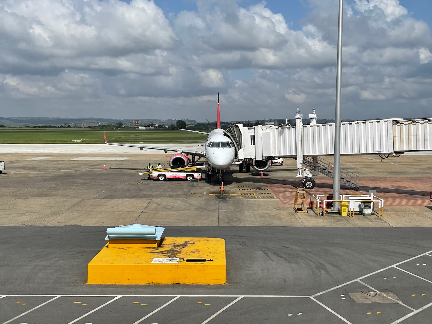 an airplane on the tarmac