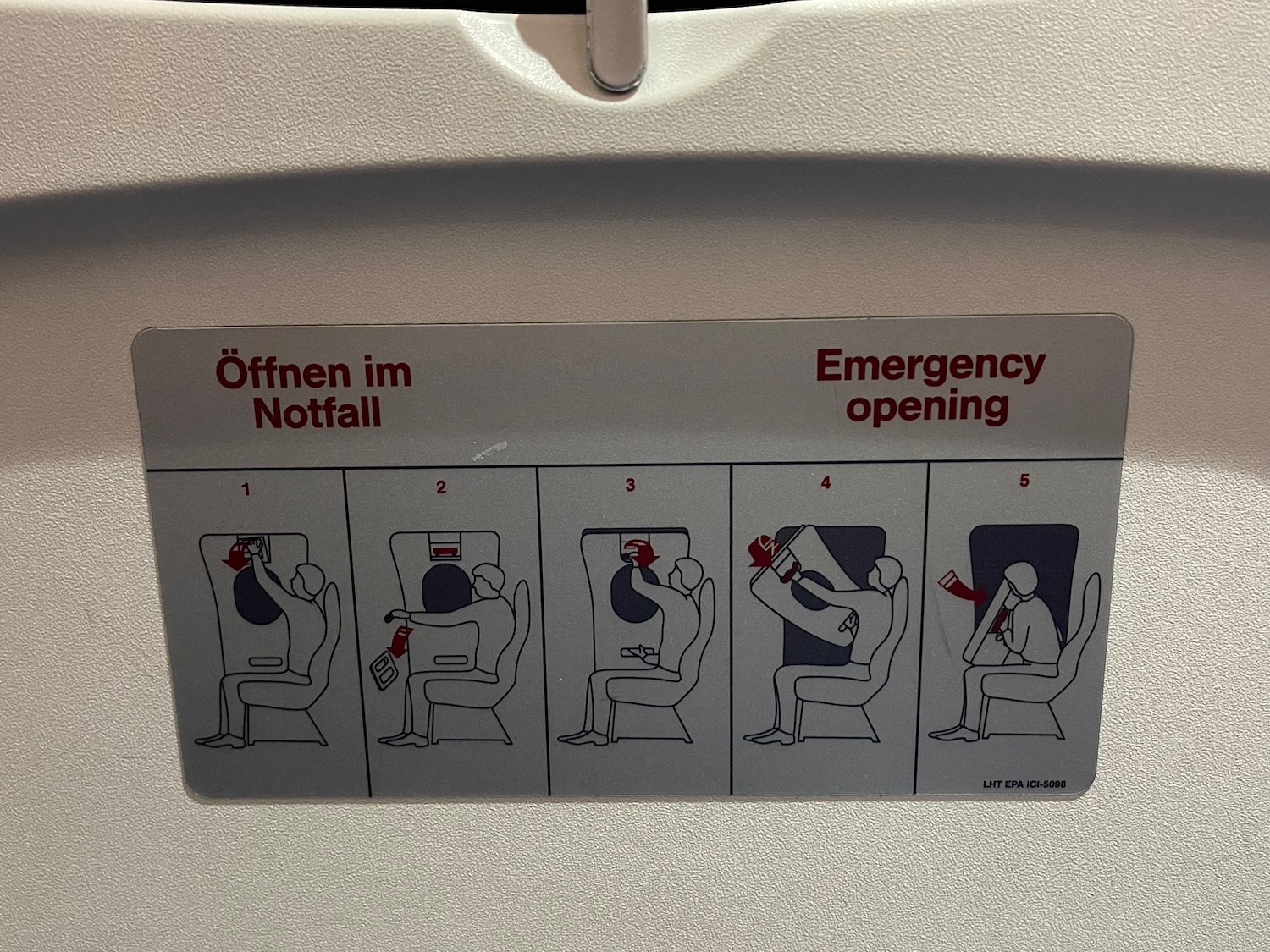 a sign on a plane