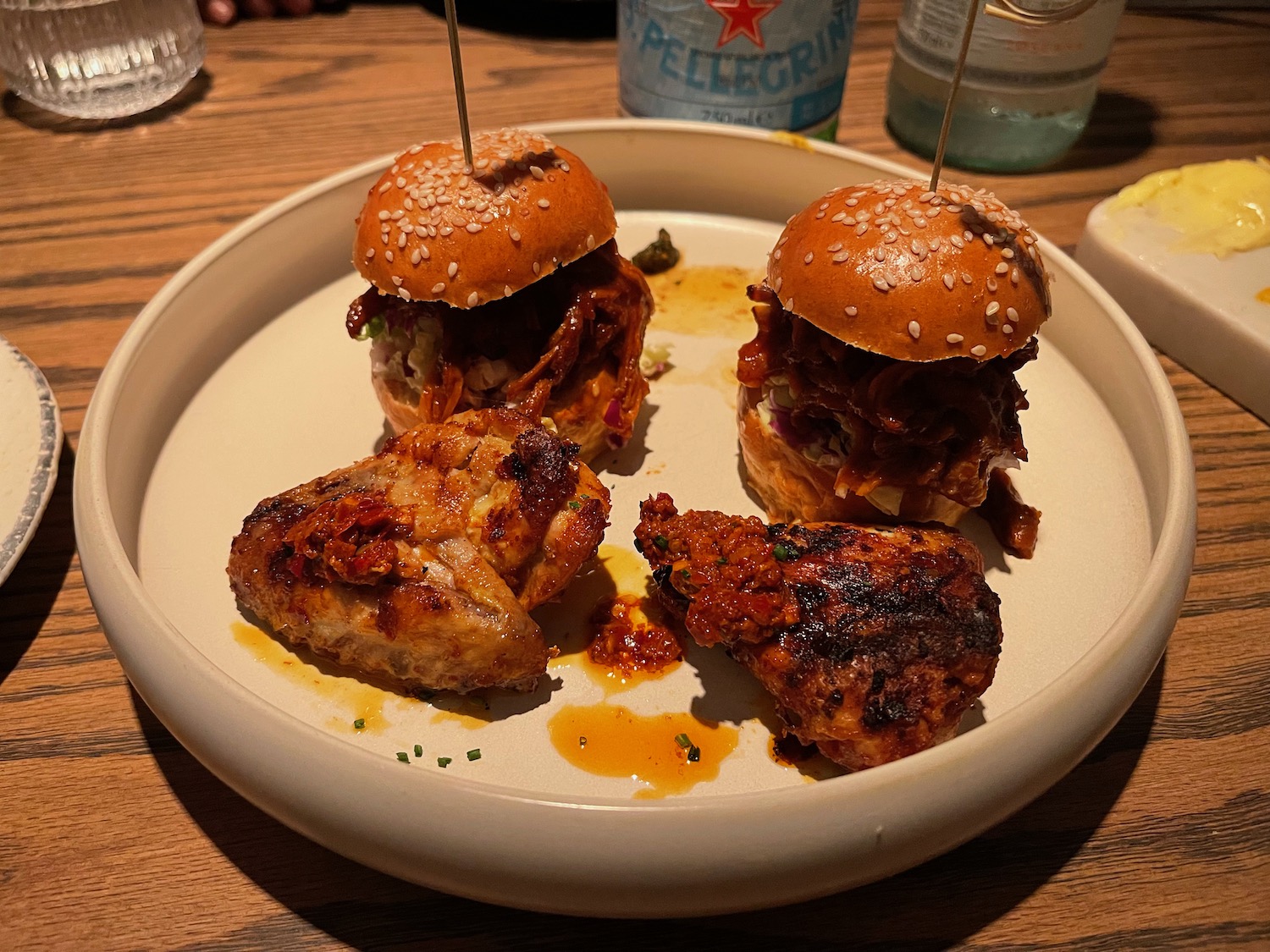 a plate of food on a table