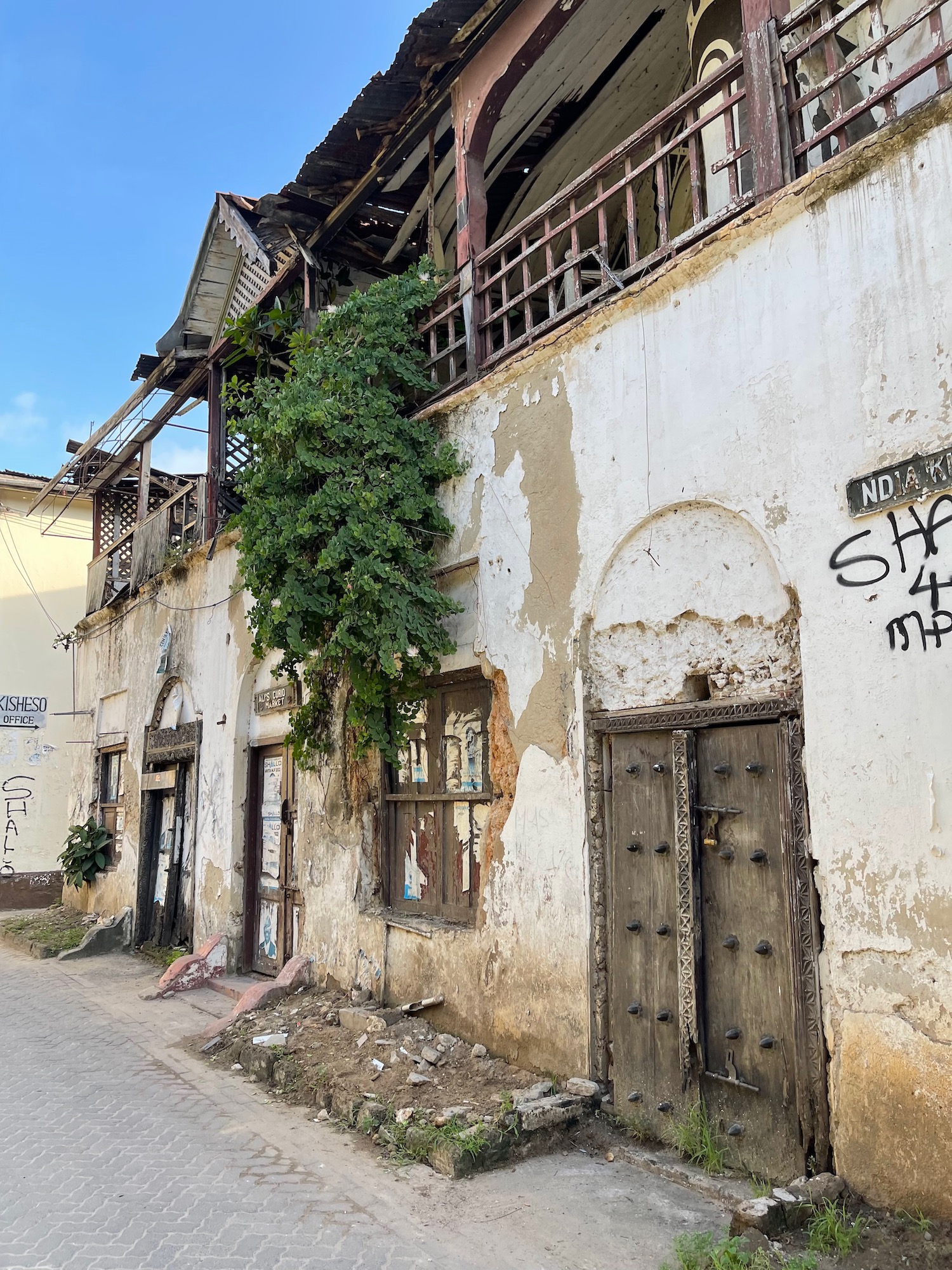 a building with graffiti on the side