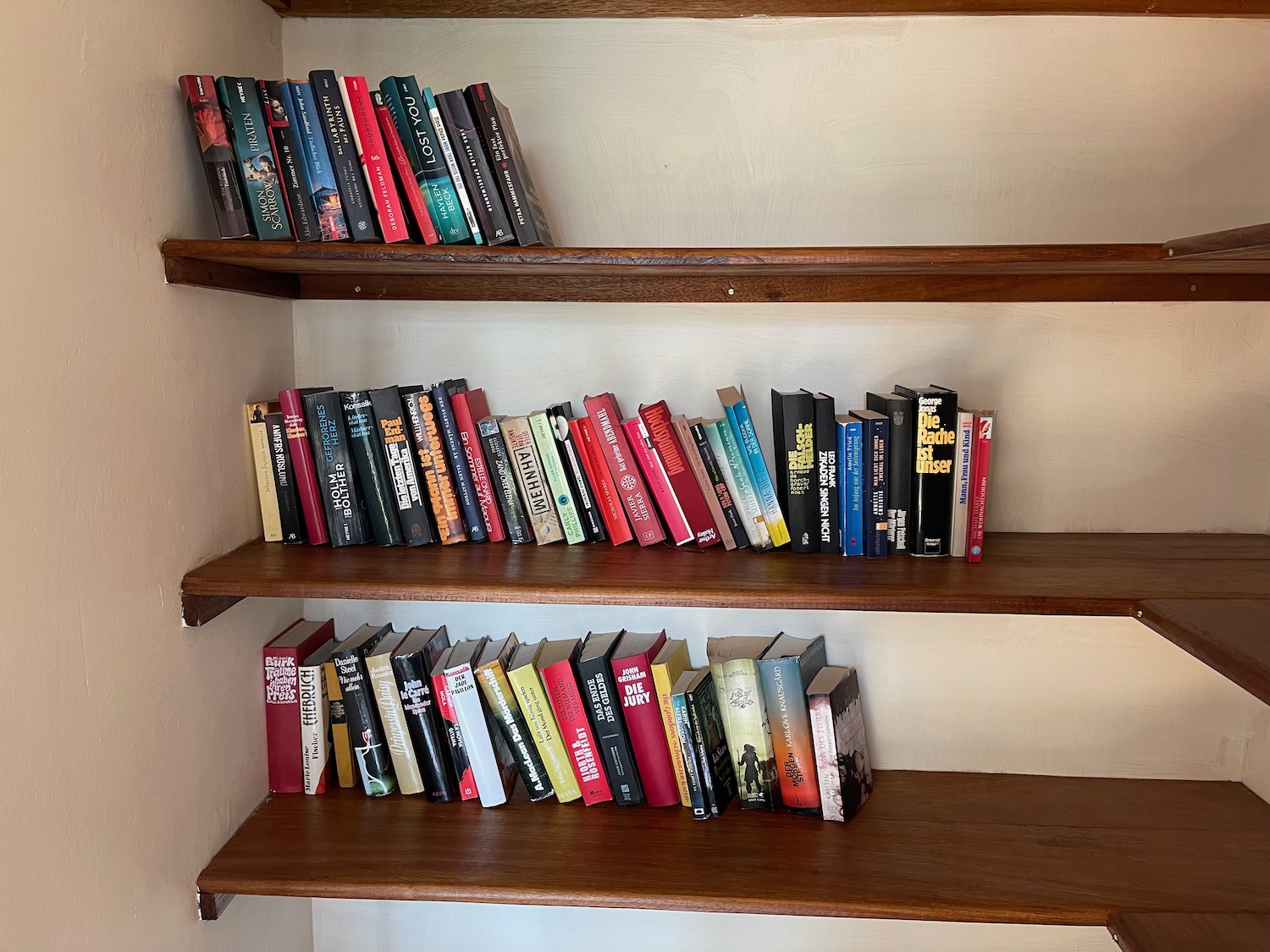 a row of books on a shelf