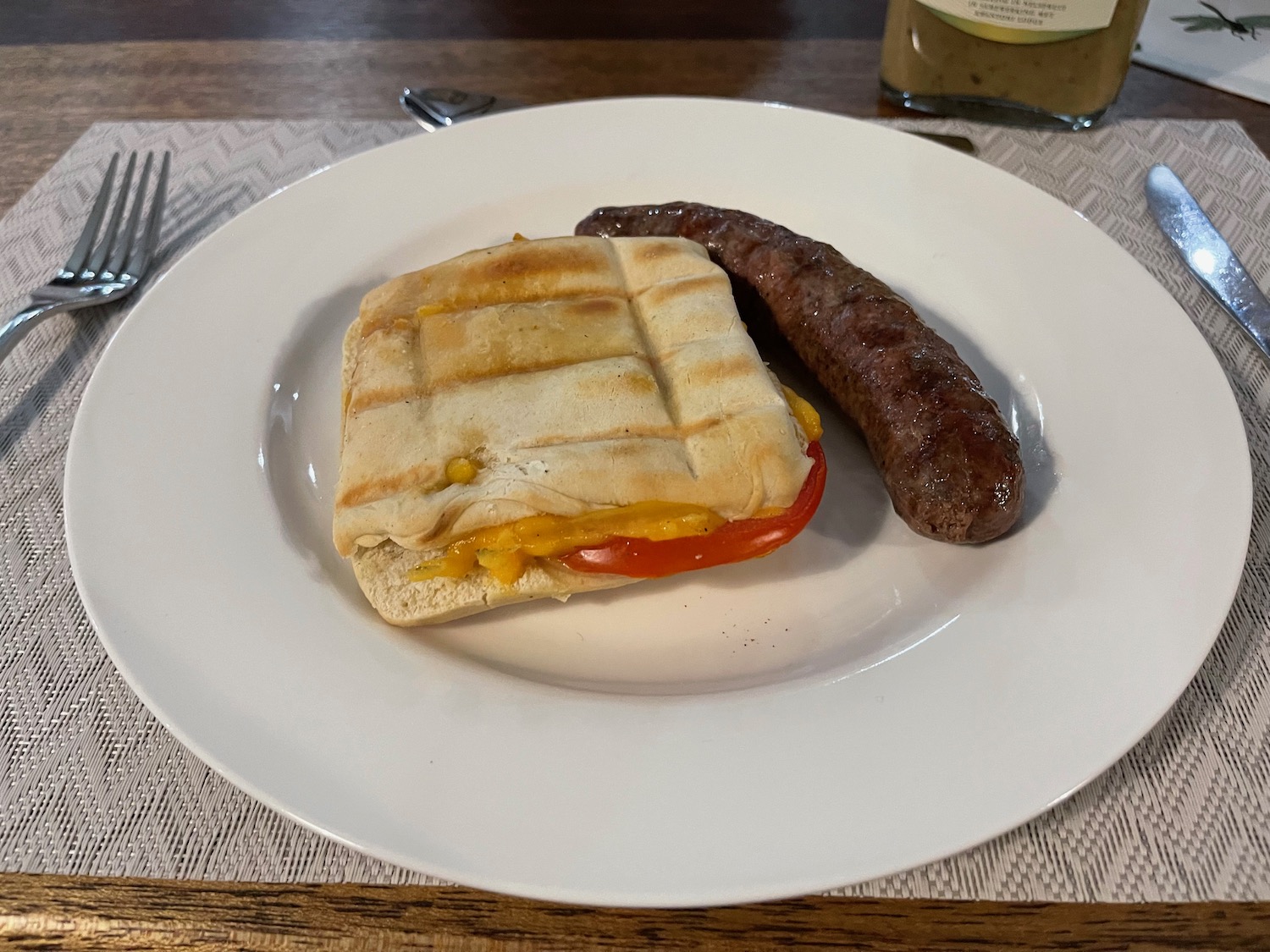 a plate of food on a table