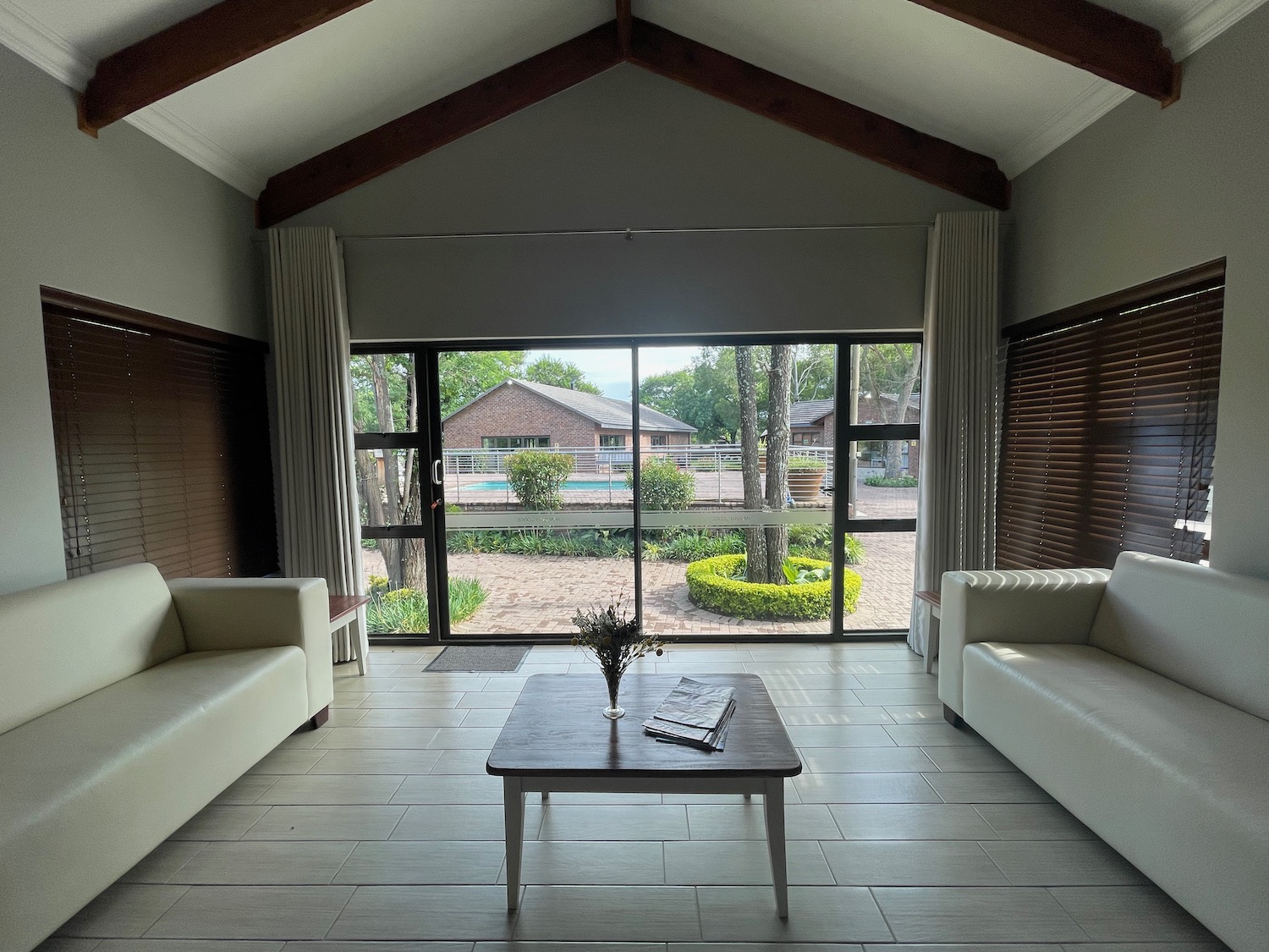 a living room with couches and a coffee table