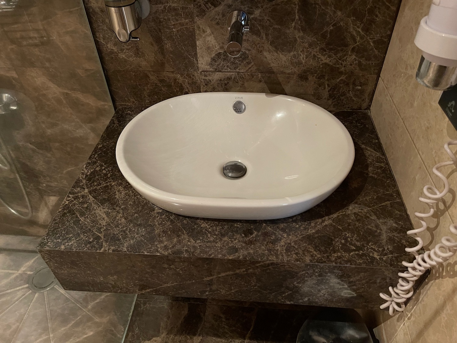 a sink on a counter