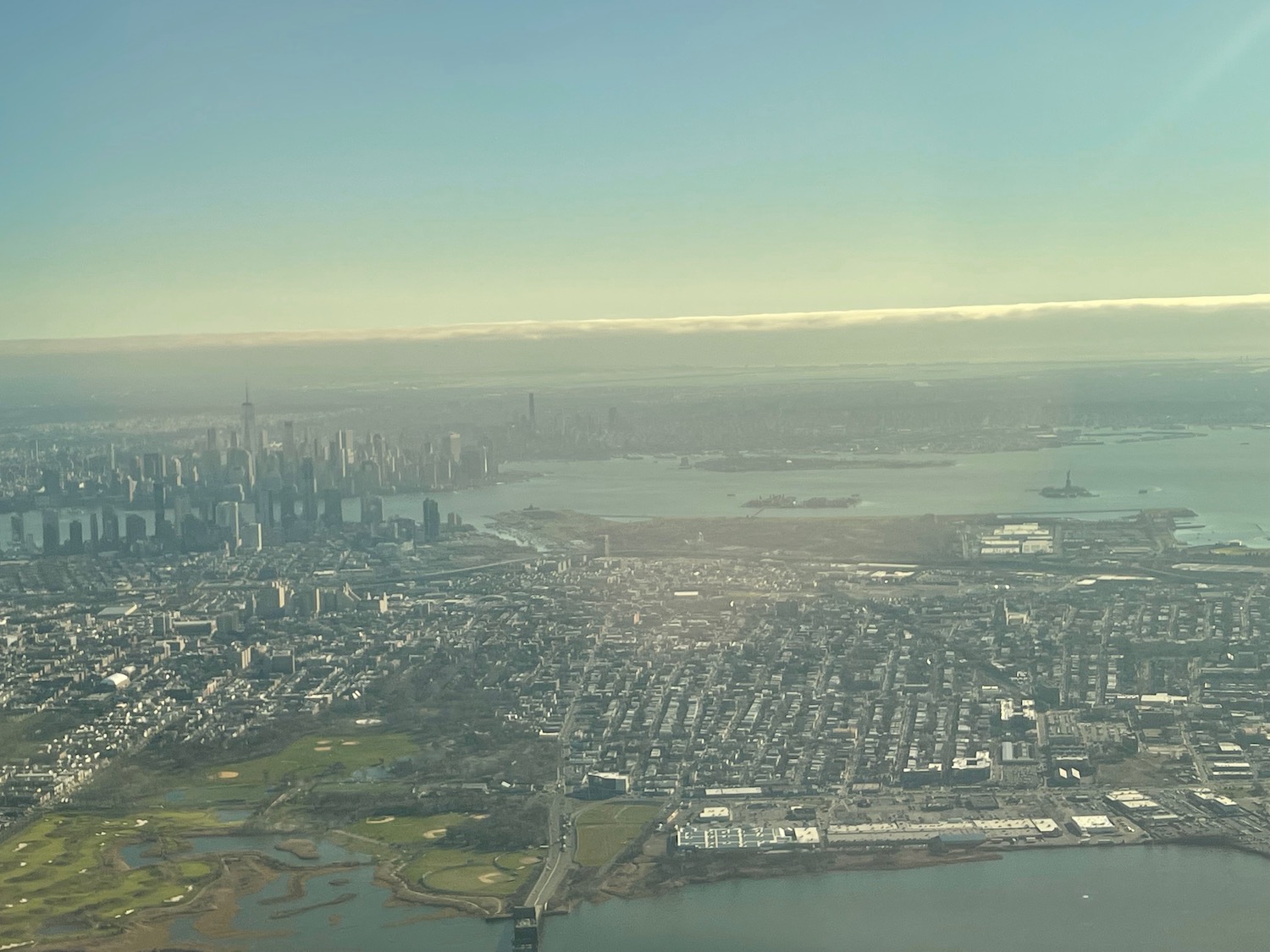 an aerial view of a city