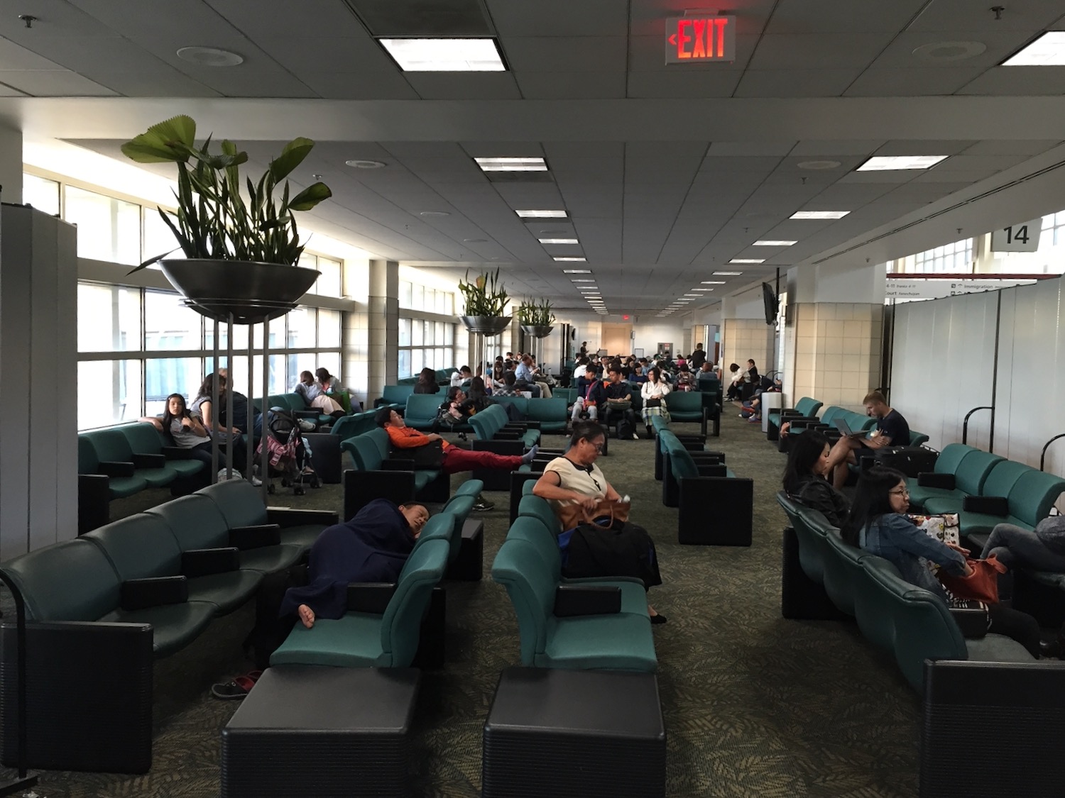 a group of people sitting in a room