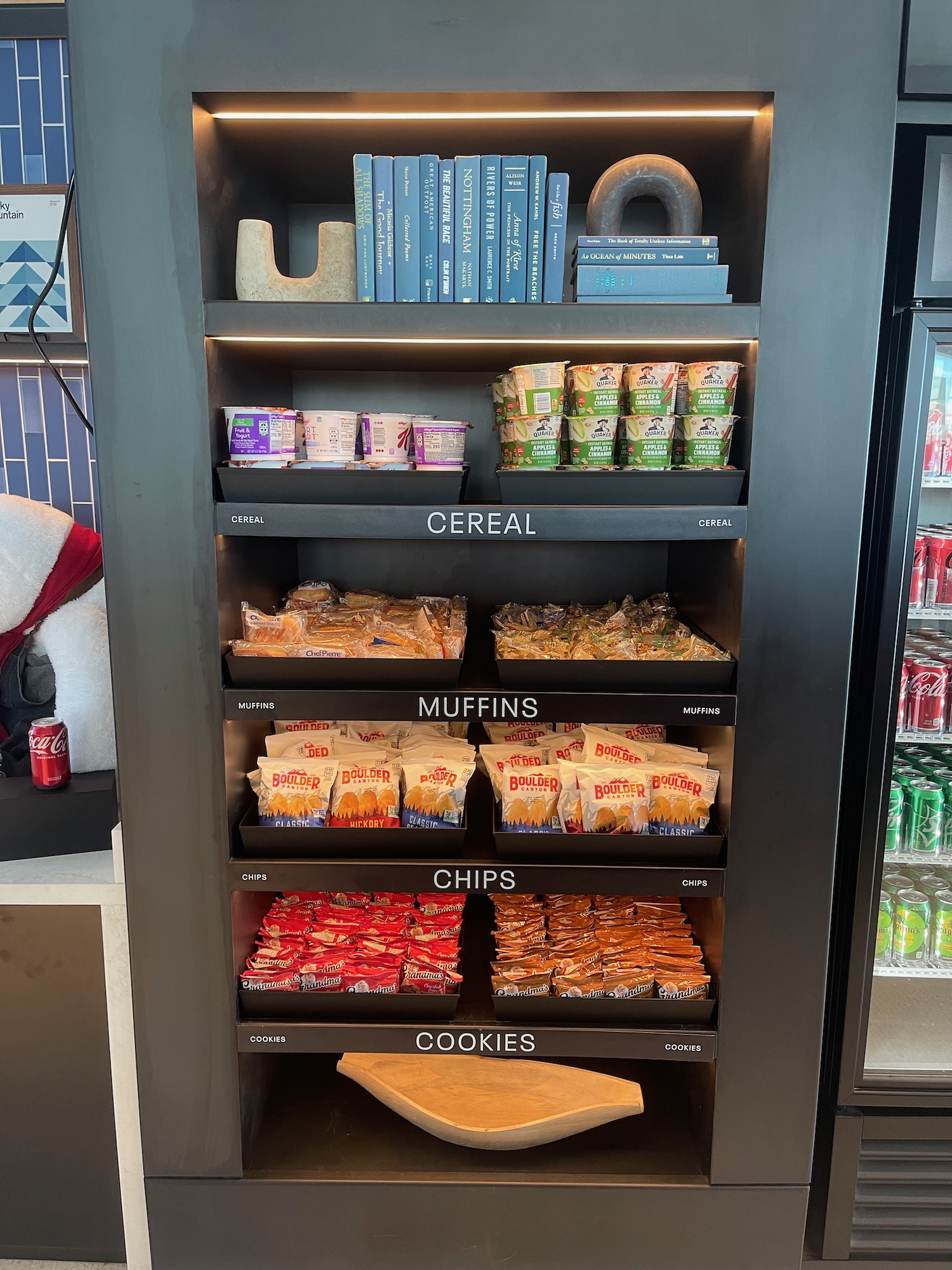 shelves of food on shelves