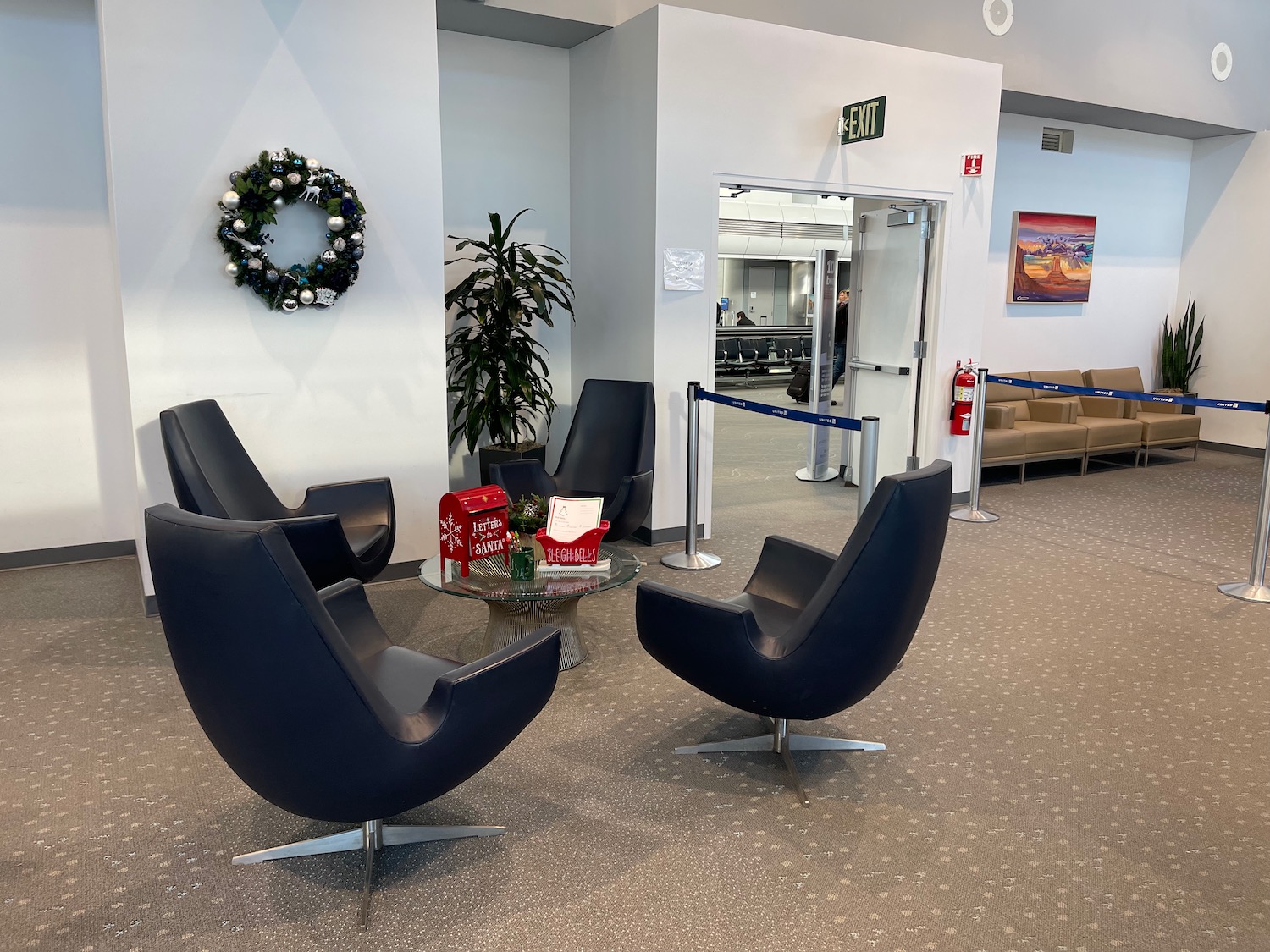 a group of chairs in a lobby