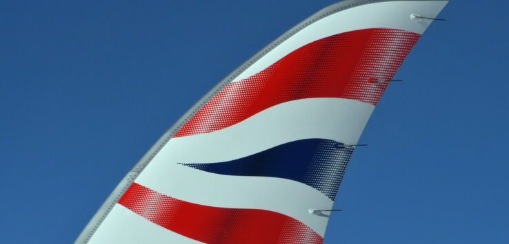 a red white and blue striped sail