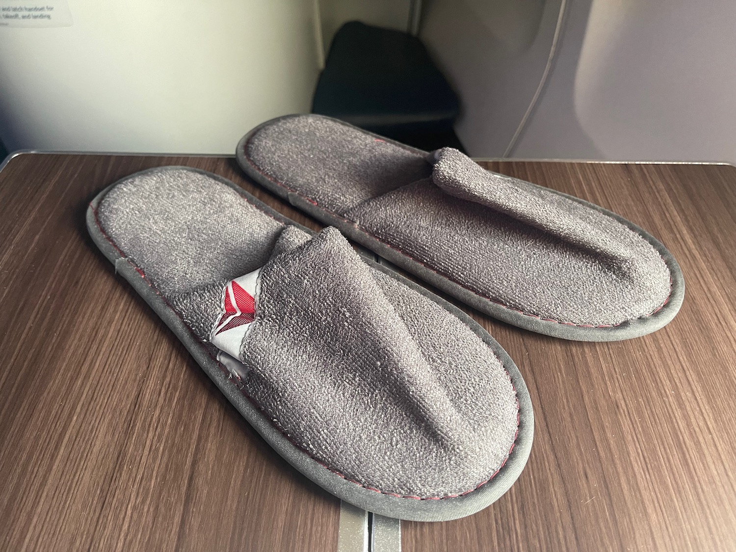 a pair of slippers on a table