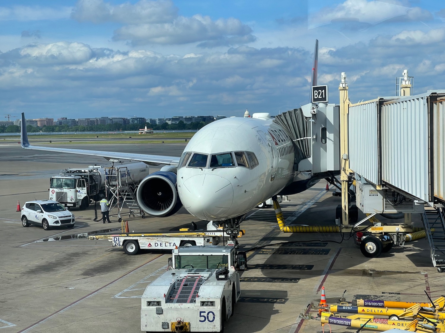 a plane at an airport