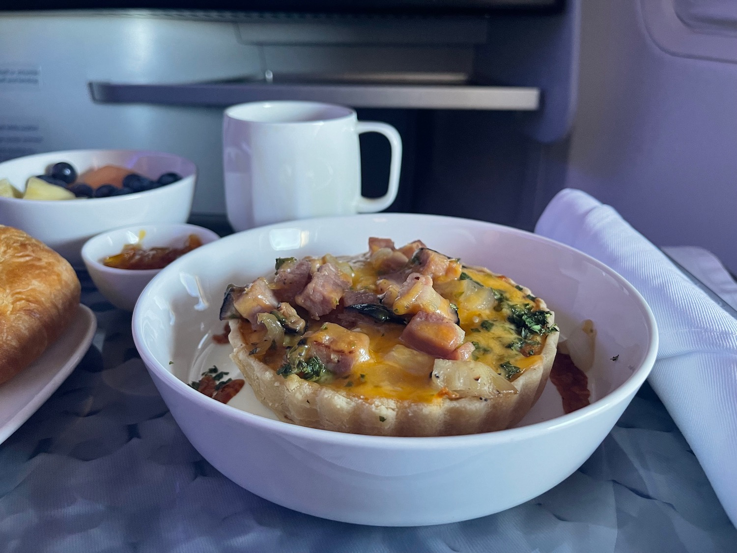 a bowl of food on a table