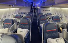 the inside of an airplane