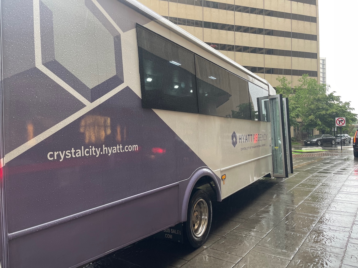 a bus parked on a sidewalk