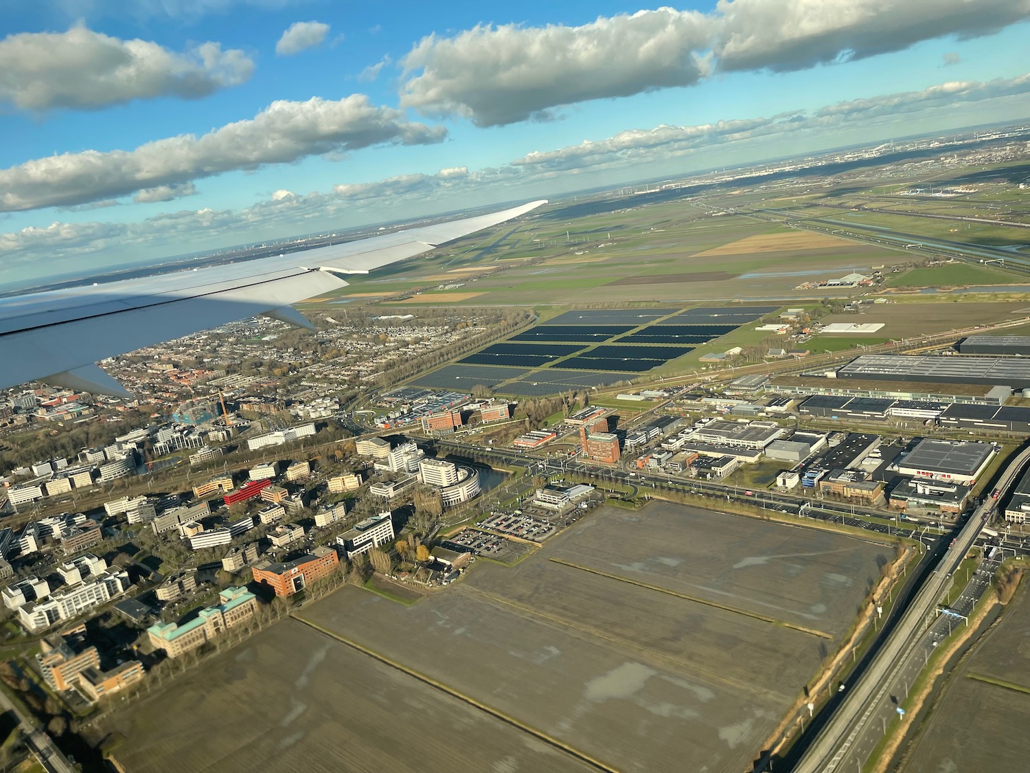 an aerial view of a city