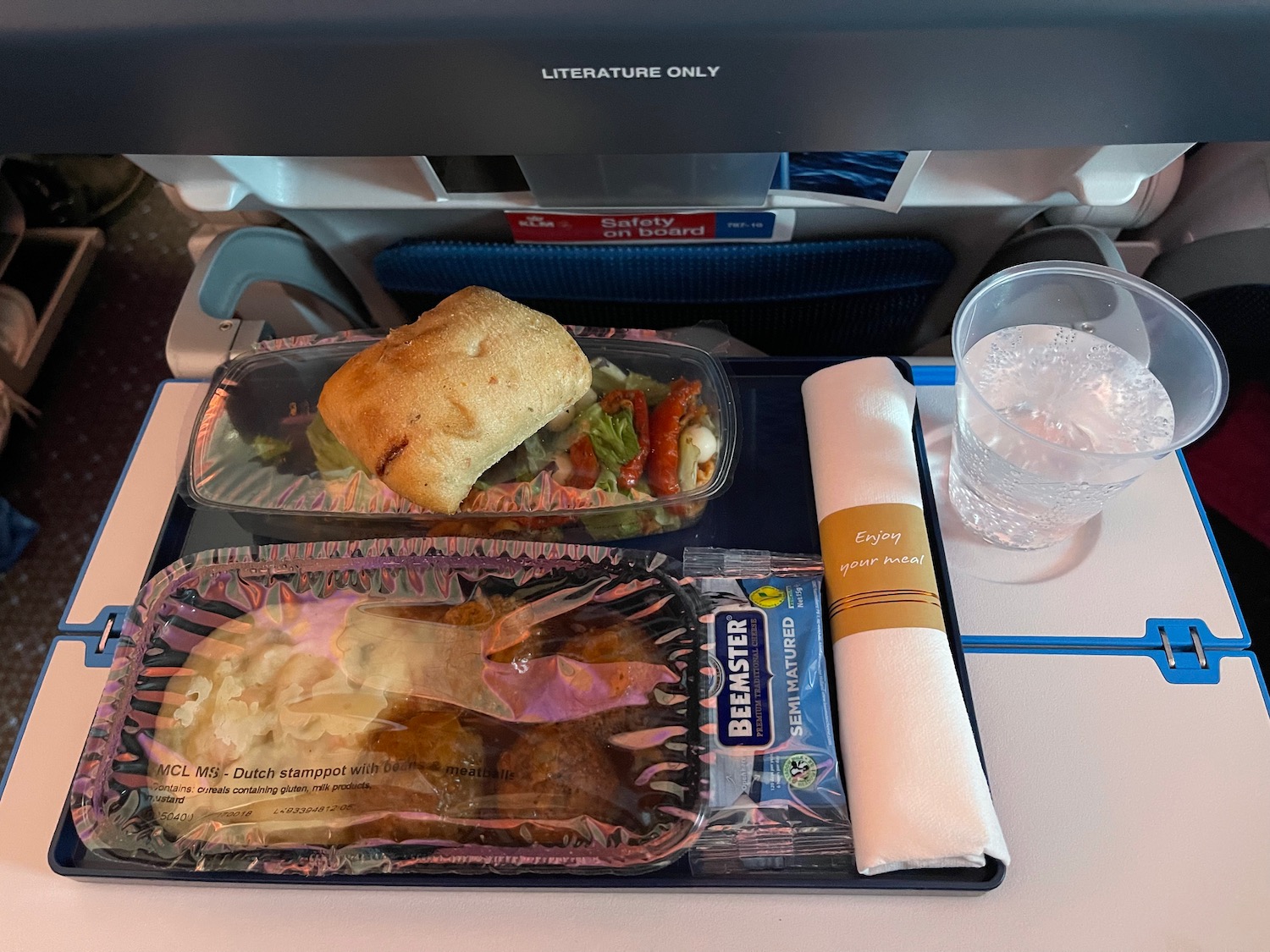 food on a tray on a table