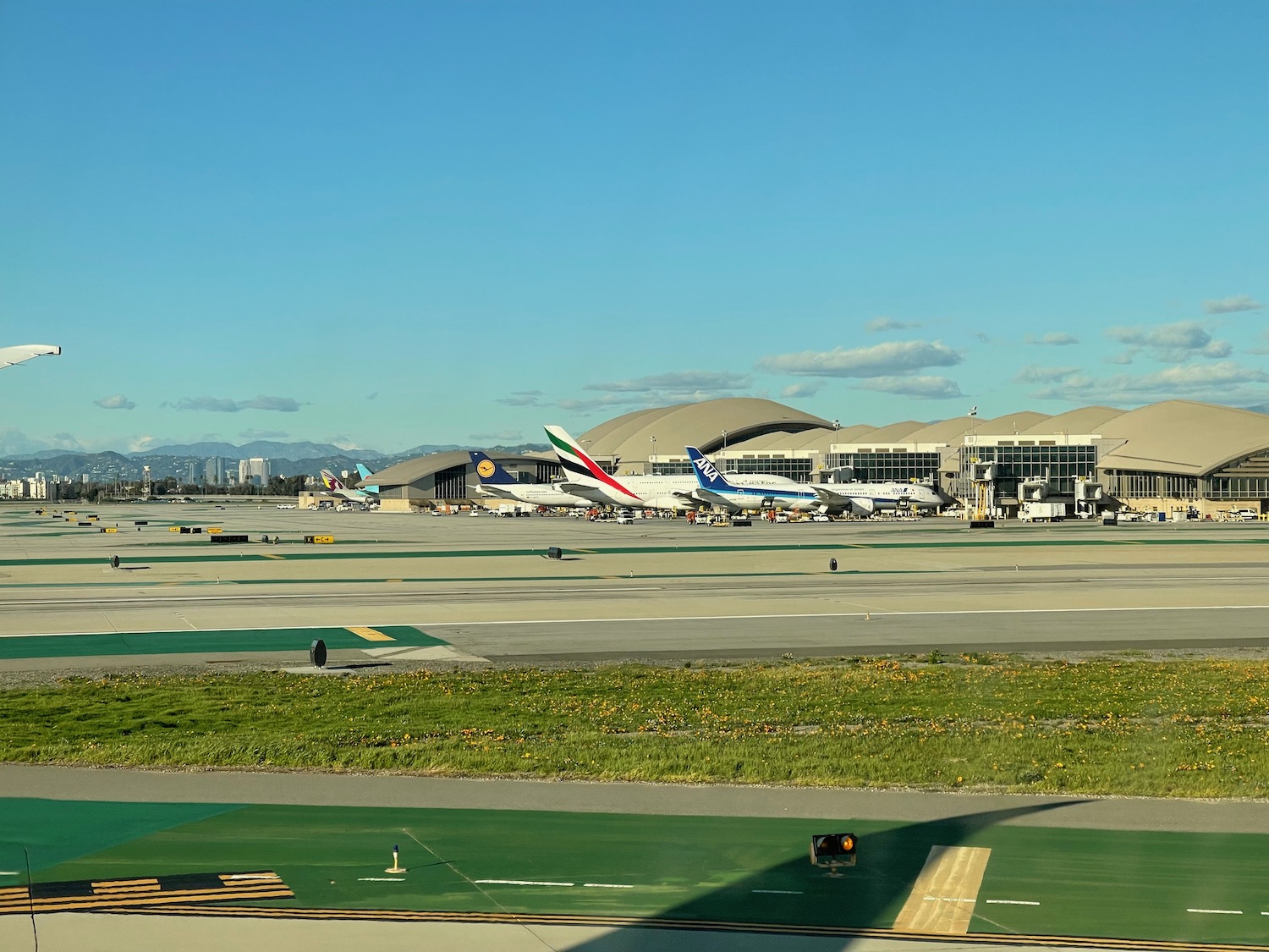 airplanes on the runway