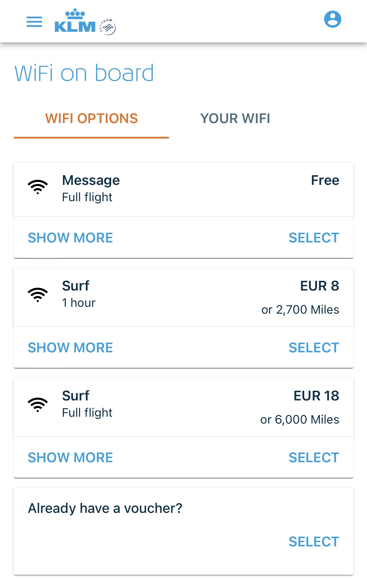 a screenshot of a wifi option