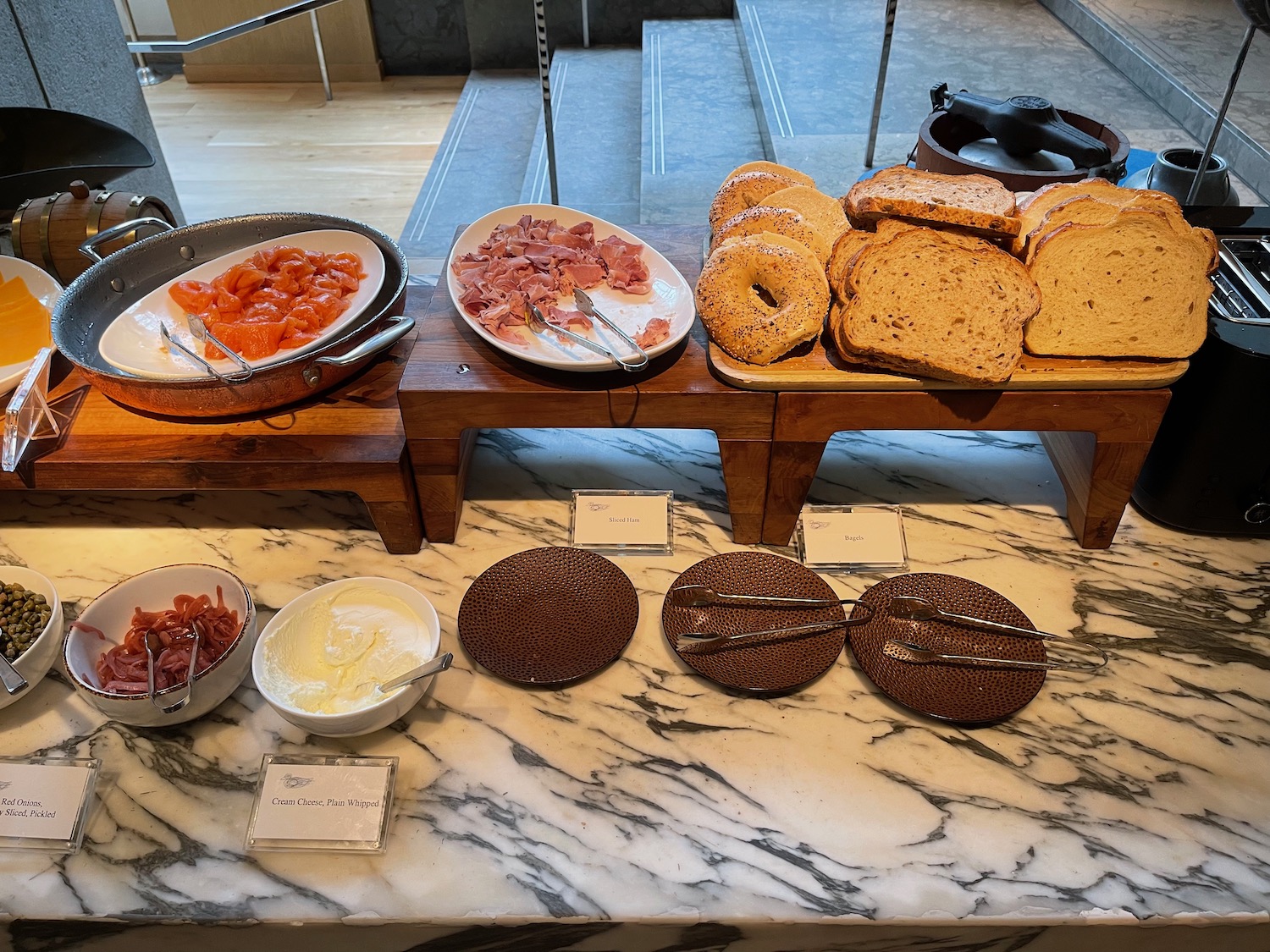 a table with food on it