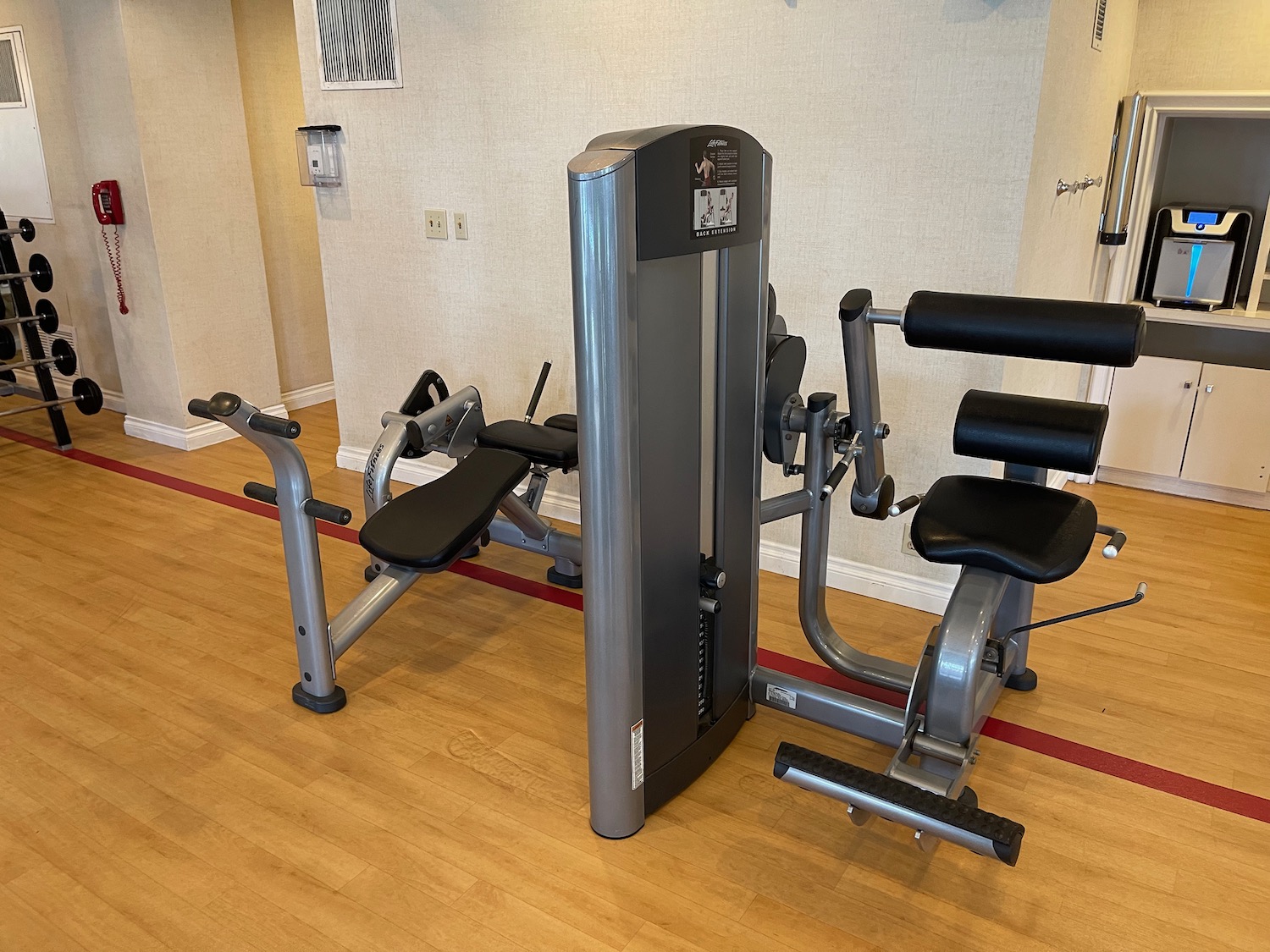 a gym equipment in a room