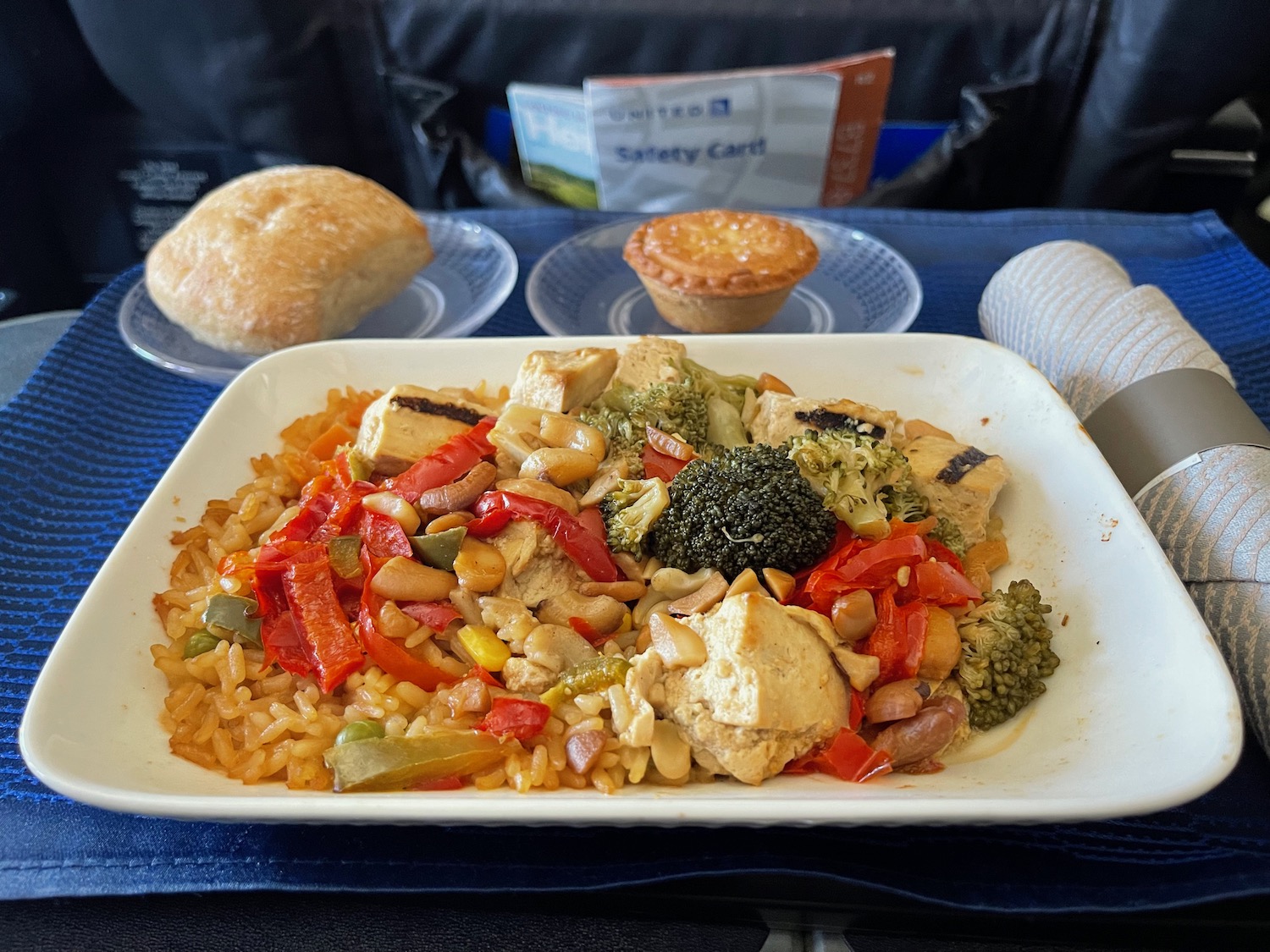 a plate of food on a table