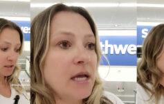 Woman bumped southwest passenger of size