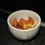 a bowl of nuts on a counter