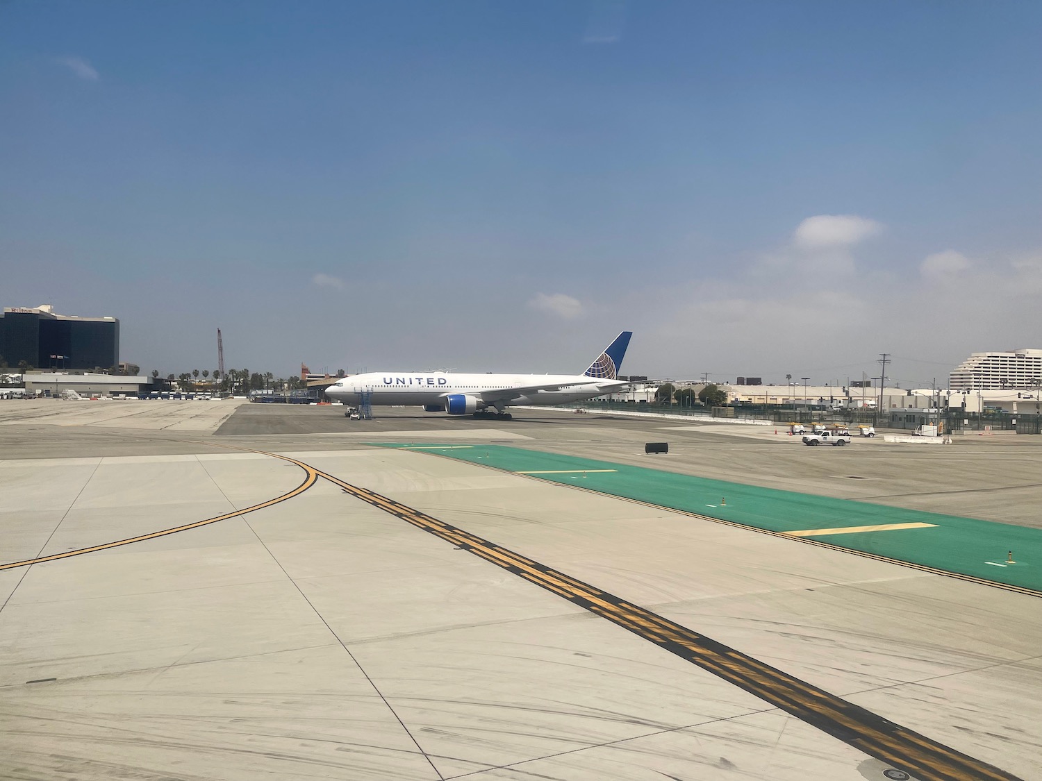 an airplane on the runway