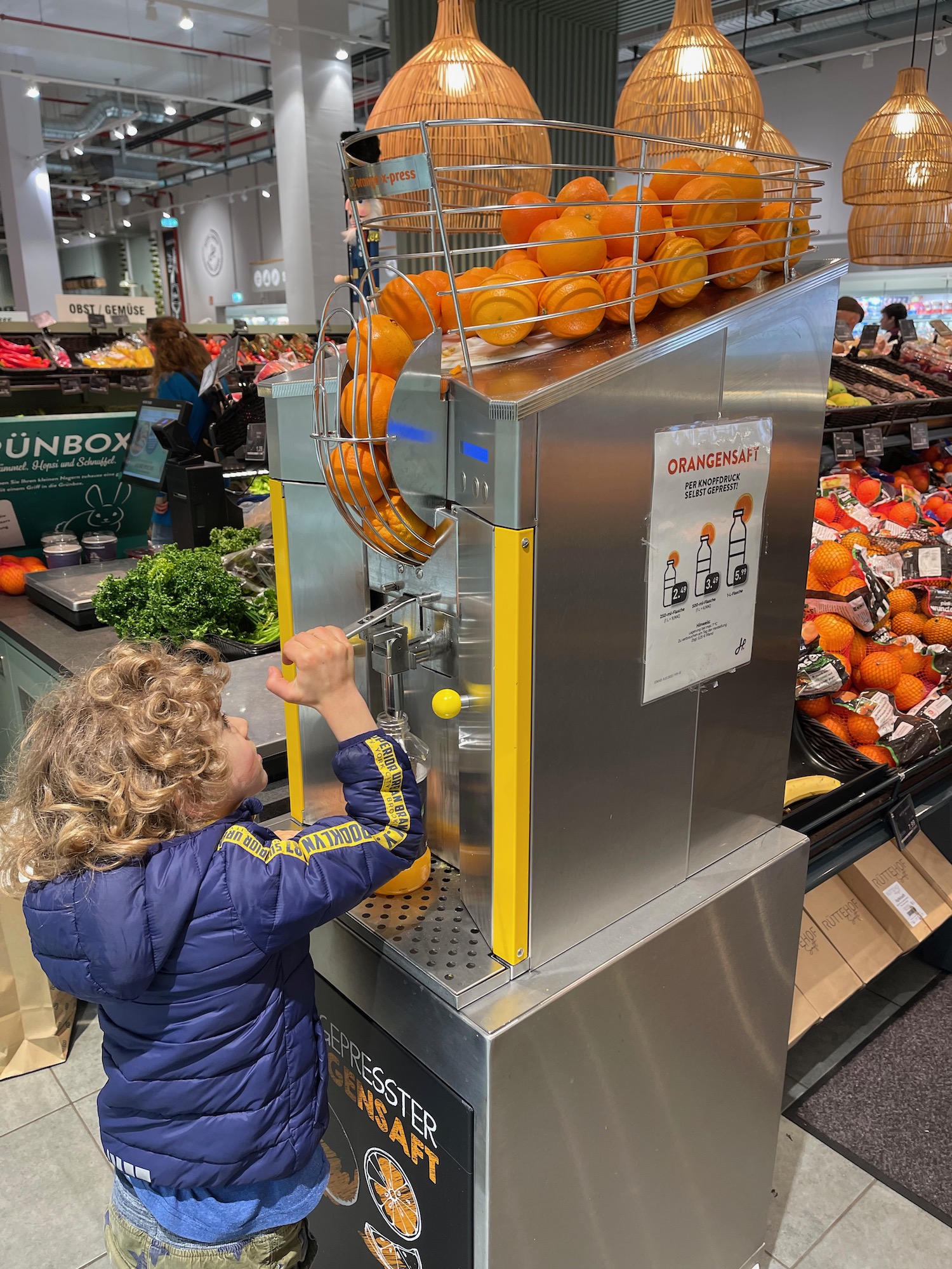 a child in a store