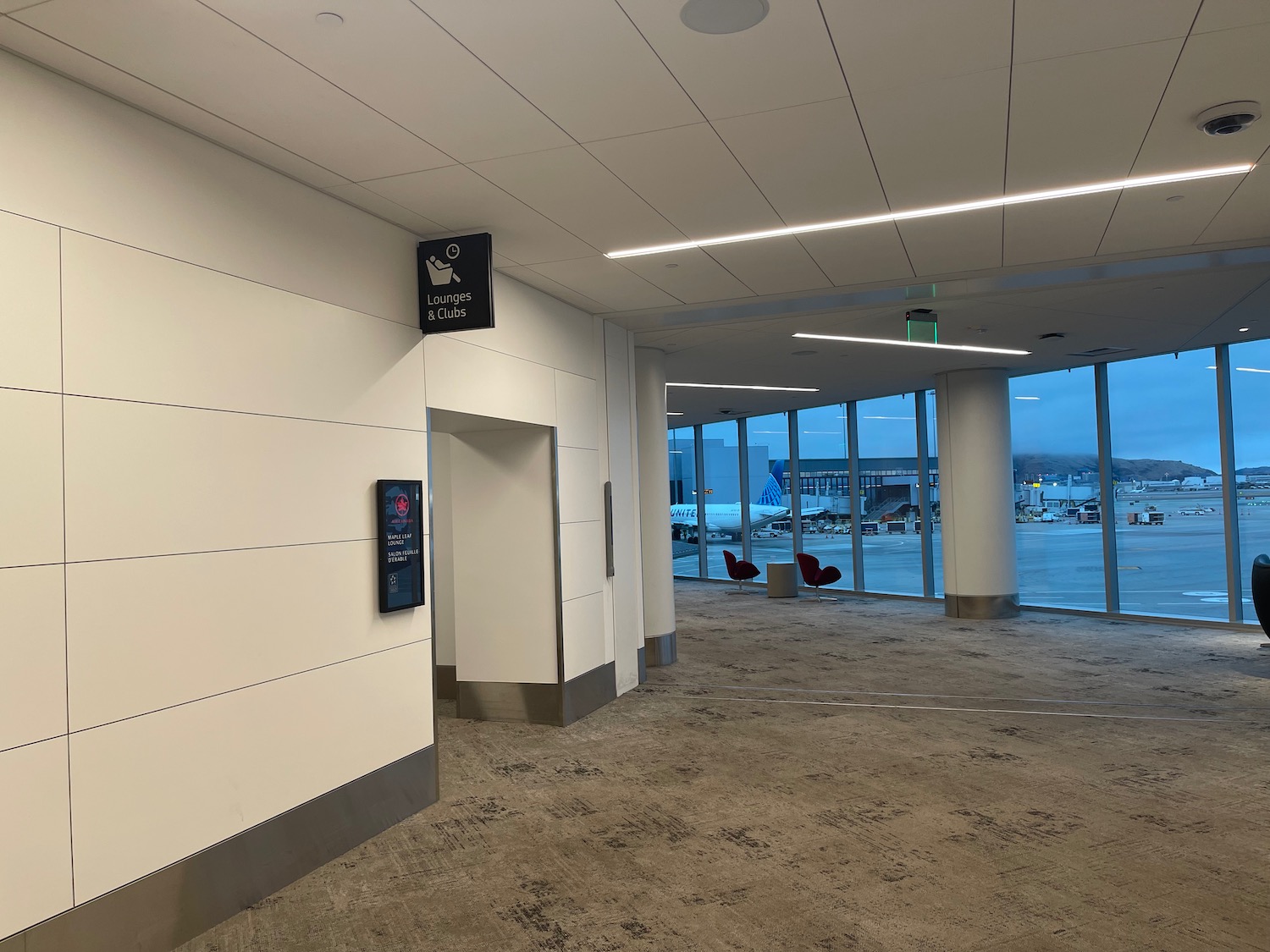 an empty airport terminal