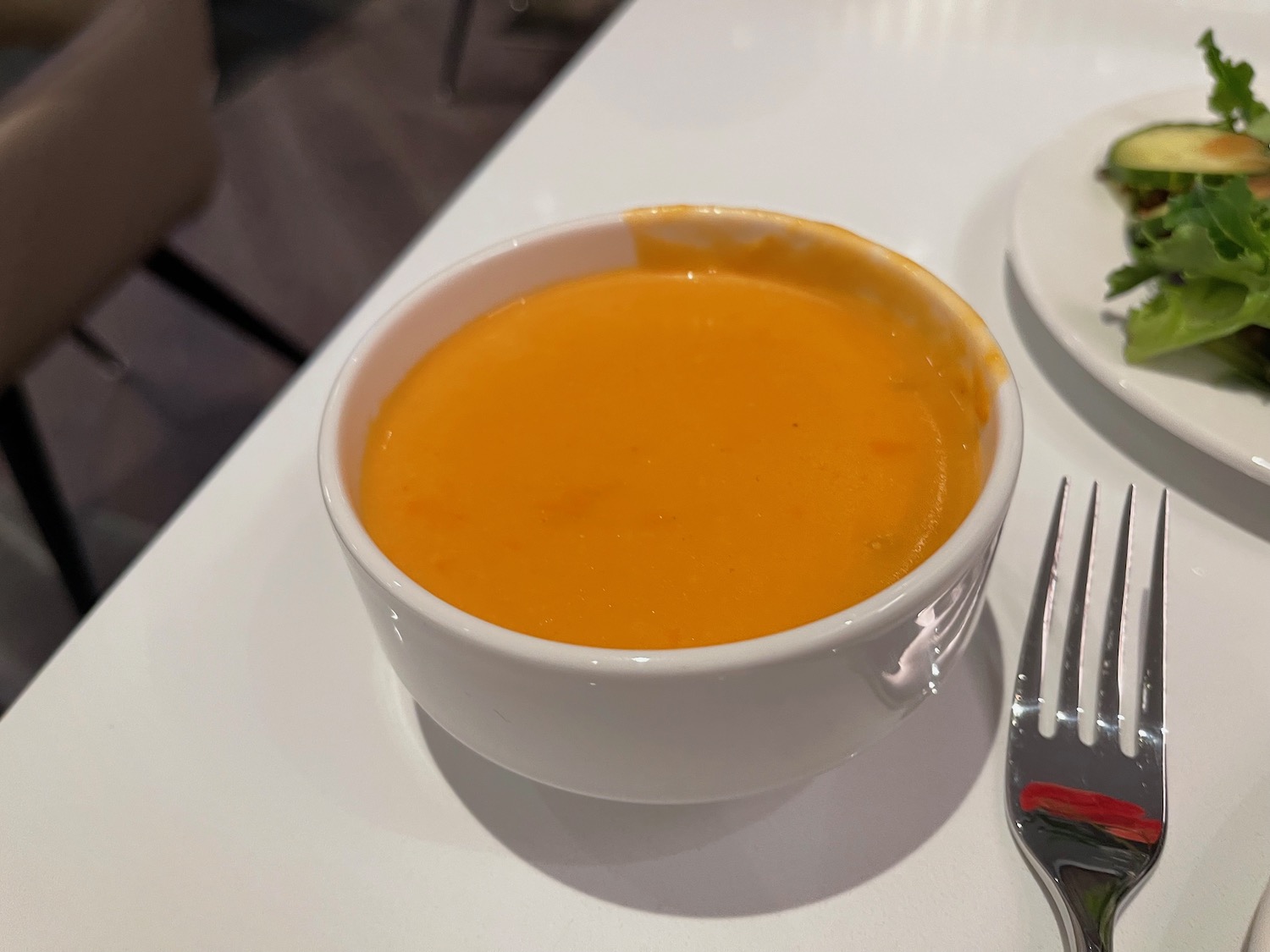 a bowl of soup on a table