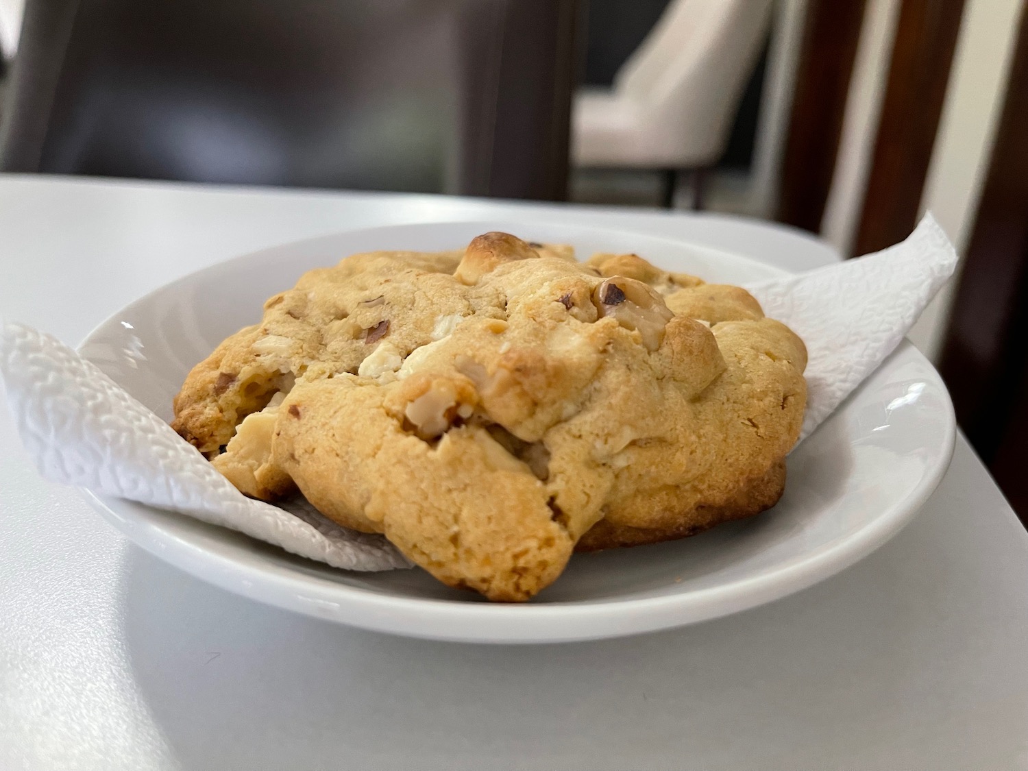 a cookie on a plate