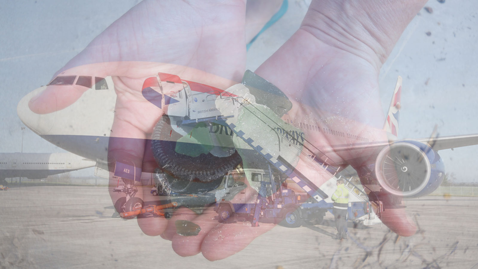 a person's hands holding a pile of objects