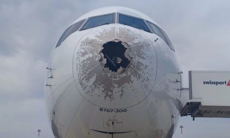 Delta Air Lines 767-300 Flies Into Hailstorm, Suffers Extensive Damage ...