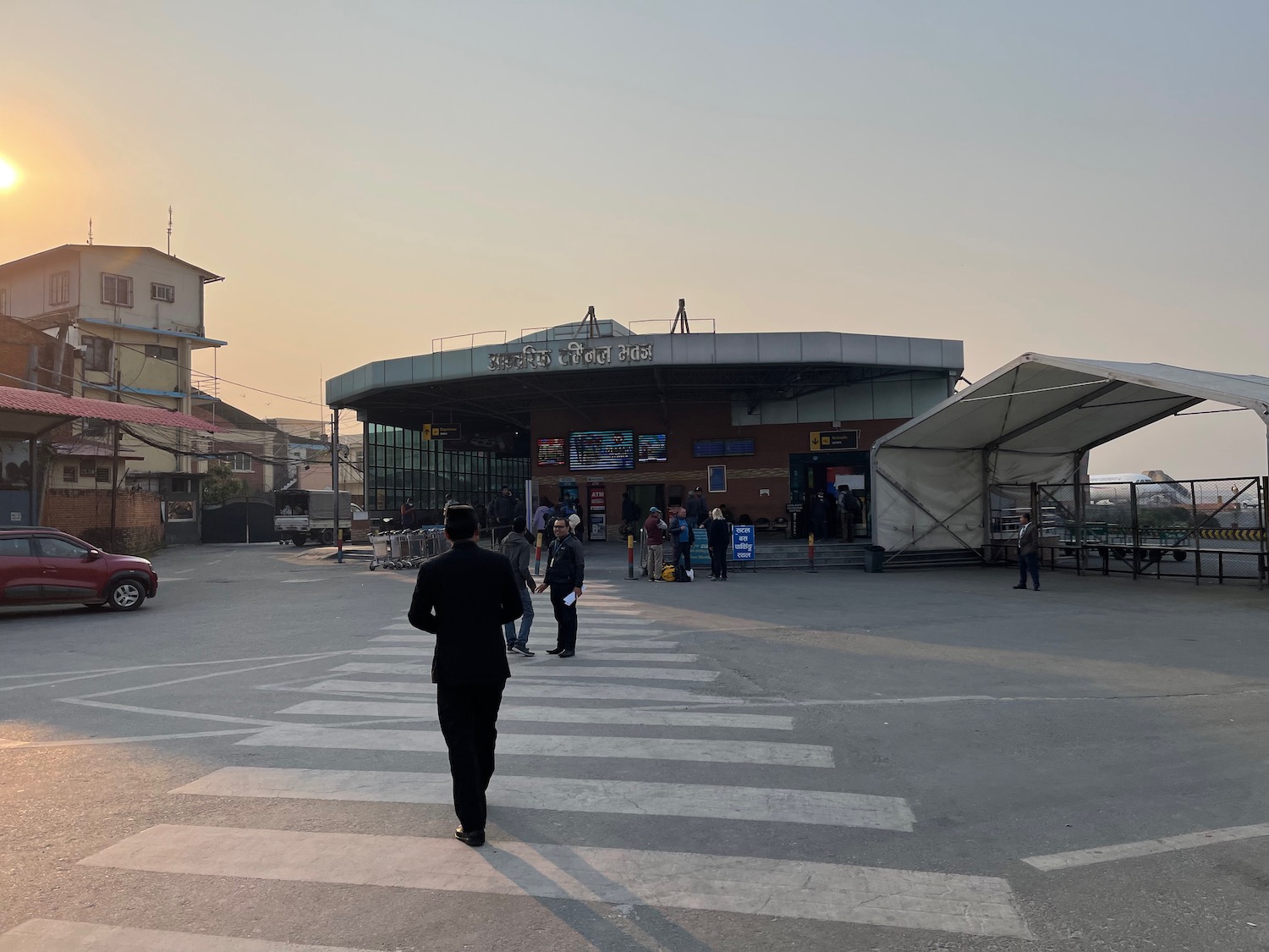 people walking in a street