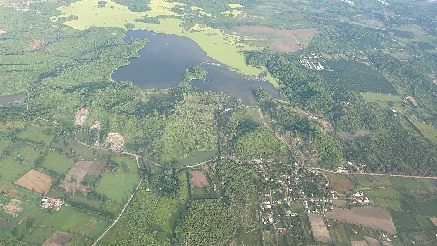 an aerial view of a landscape