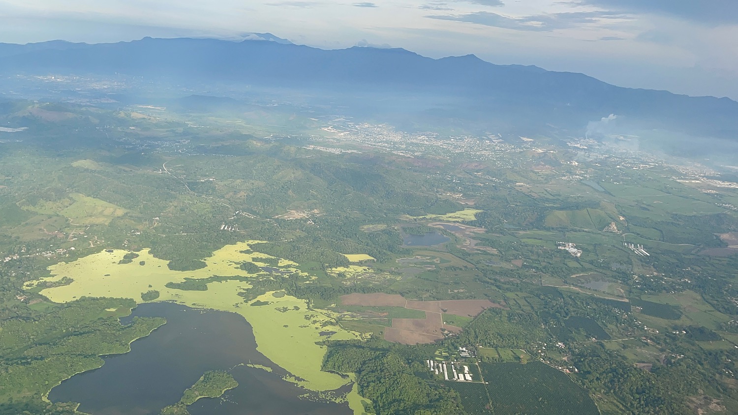 an aerial view of a landscape