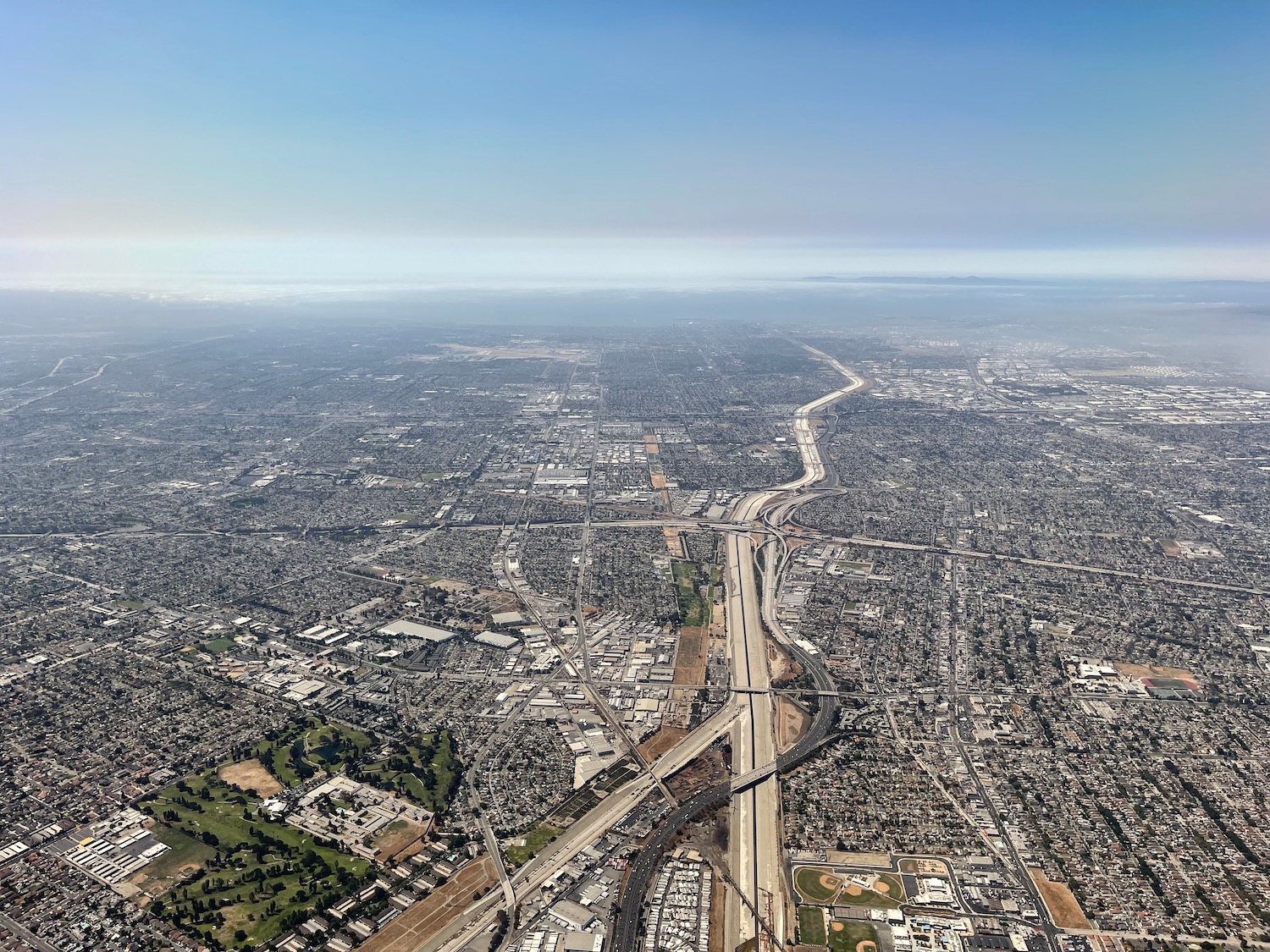 an aerial view of a city