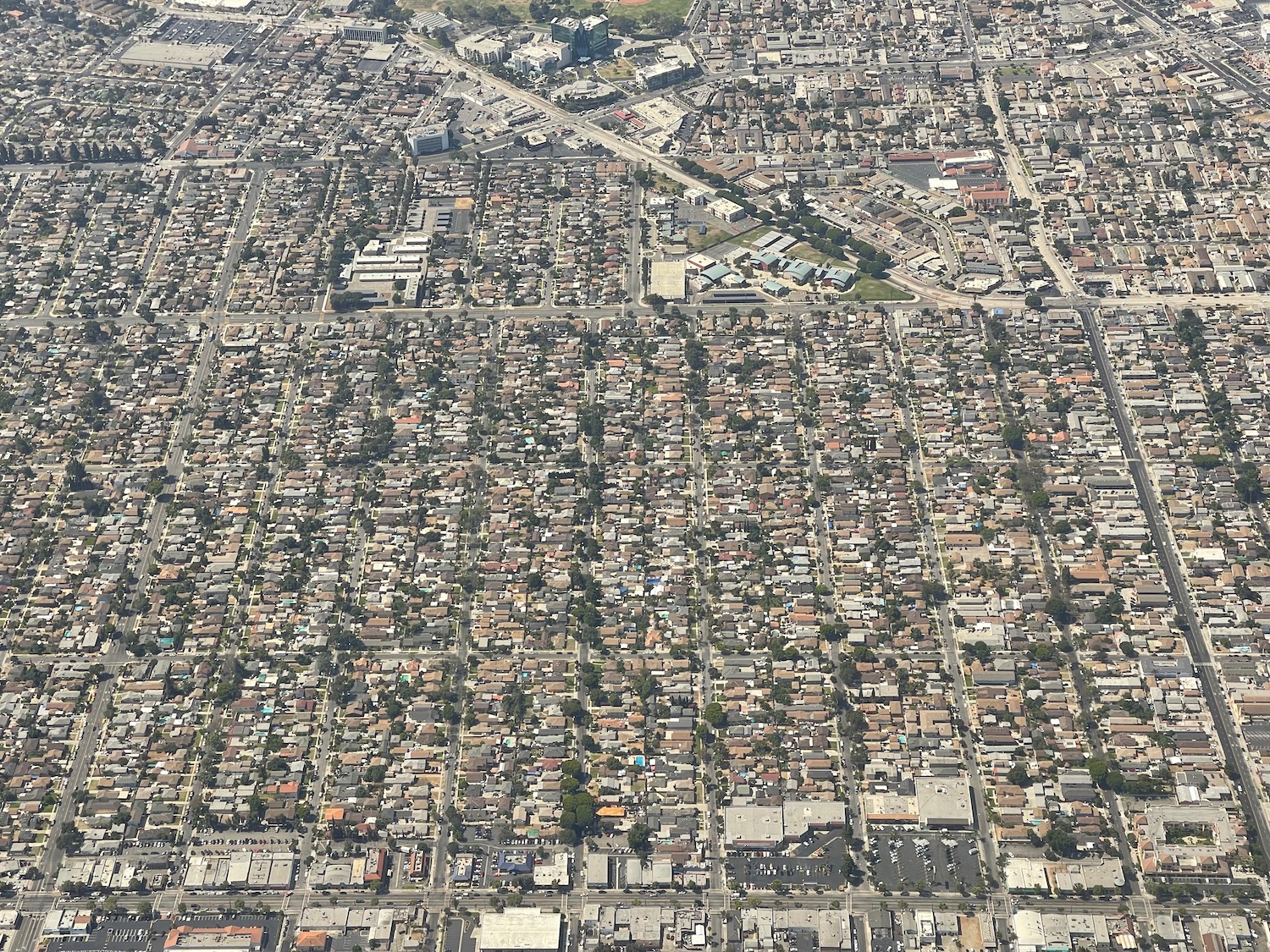 an aerial view of a city