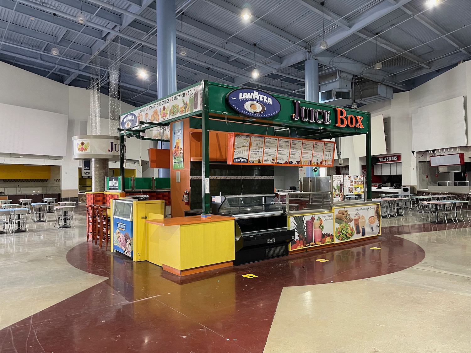 a food stand inside a building