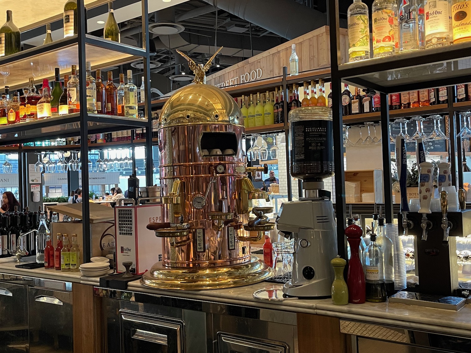 a coffee machine on a counter