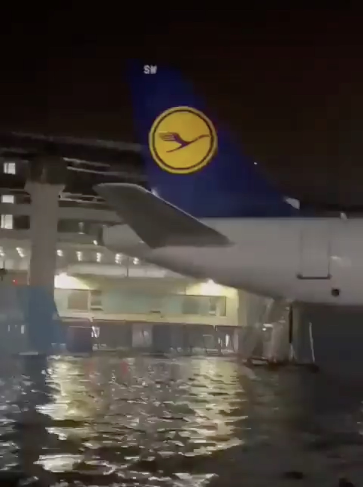 Frankfurt Airport Flooded And Flights Canceled