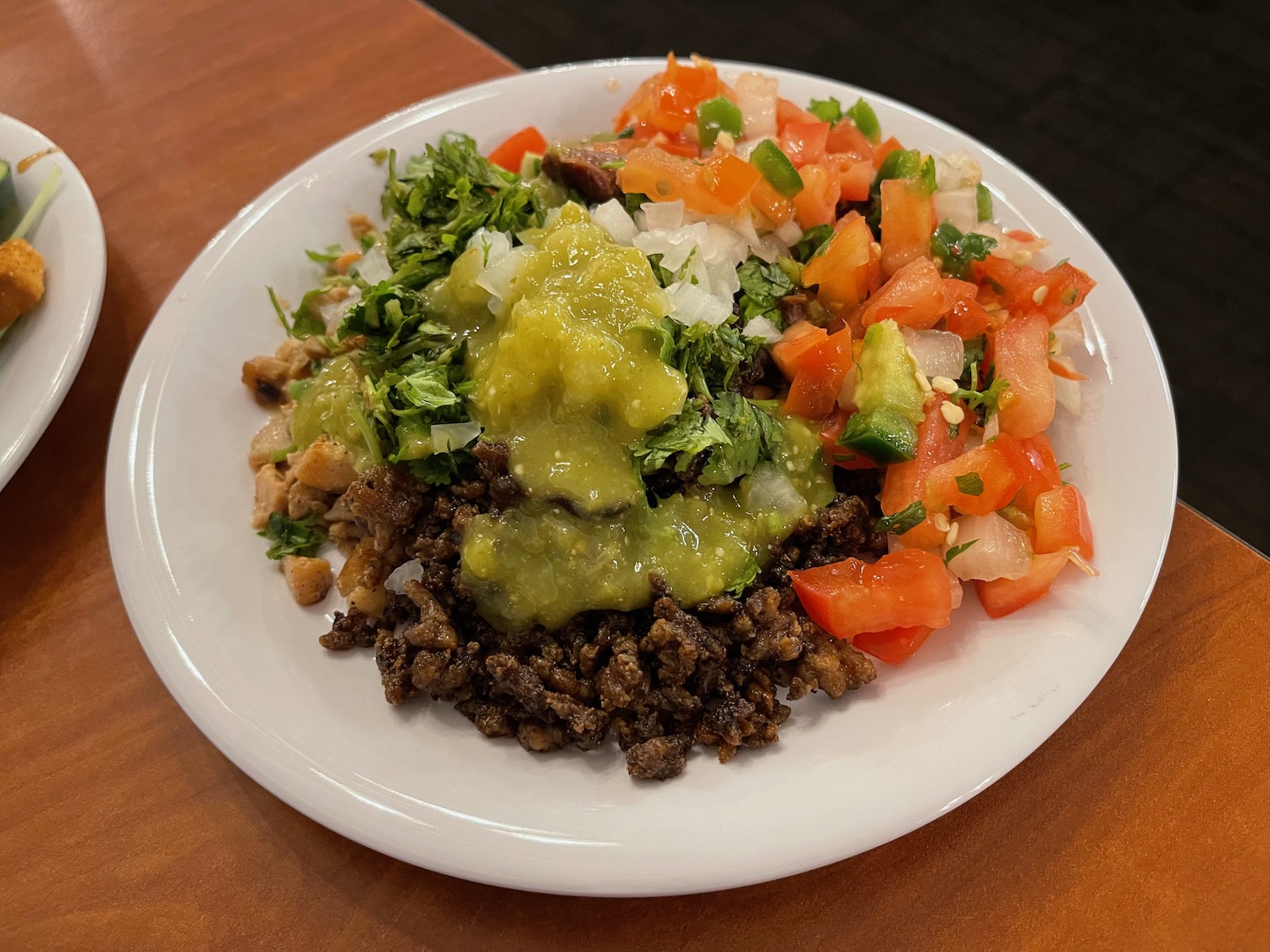 a plate of food on a table