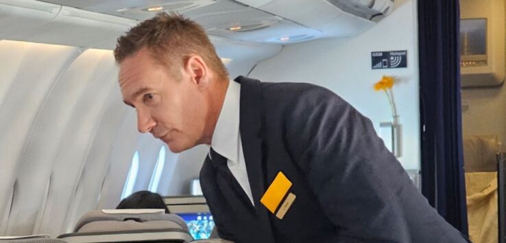 Lufthansa CEO Flight Attendant