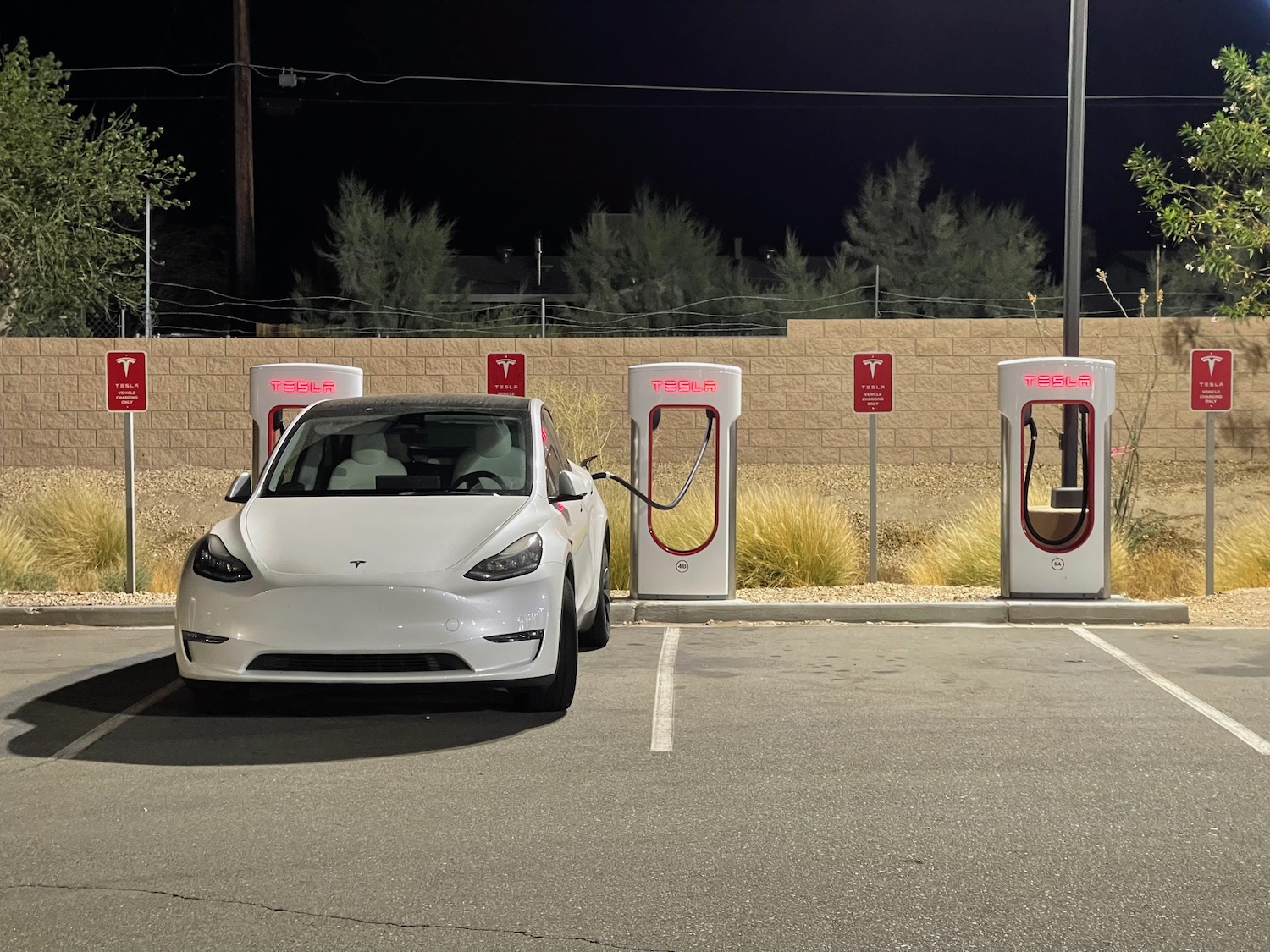 a car at a charging station