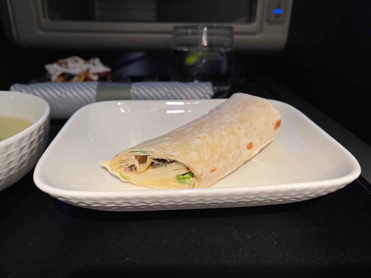a burrito on a plate