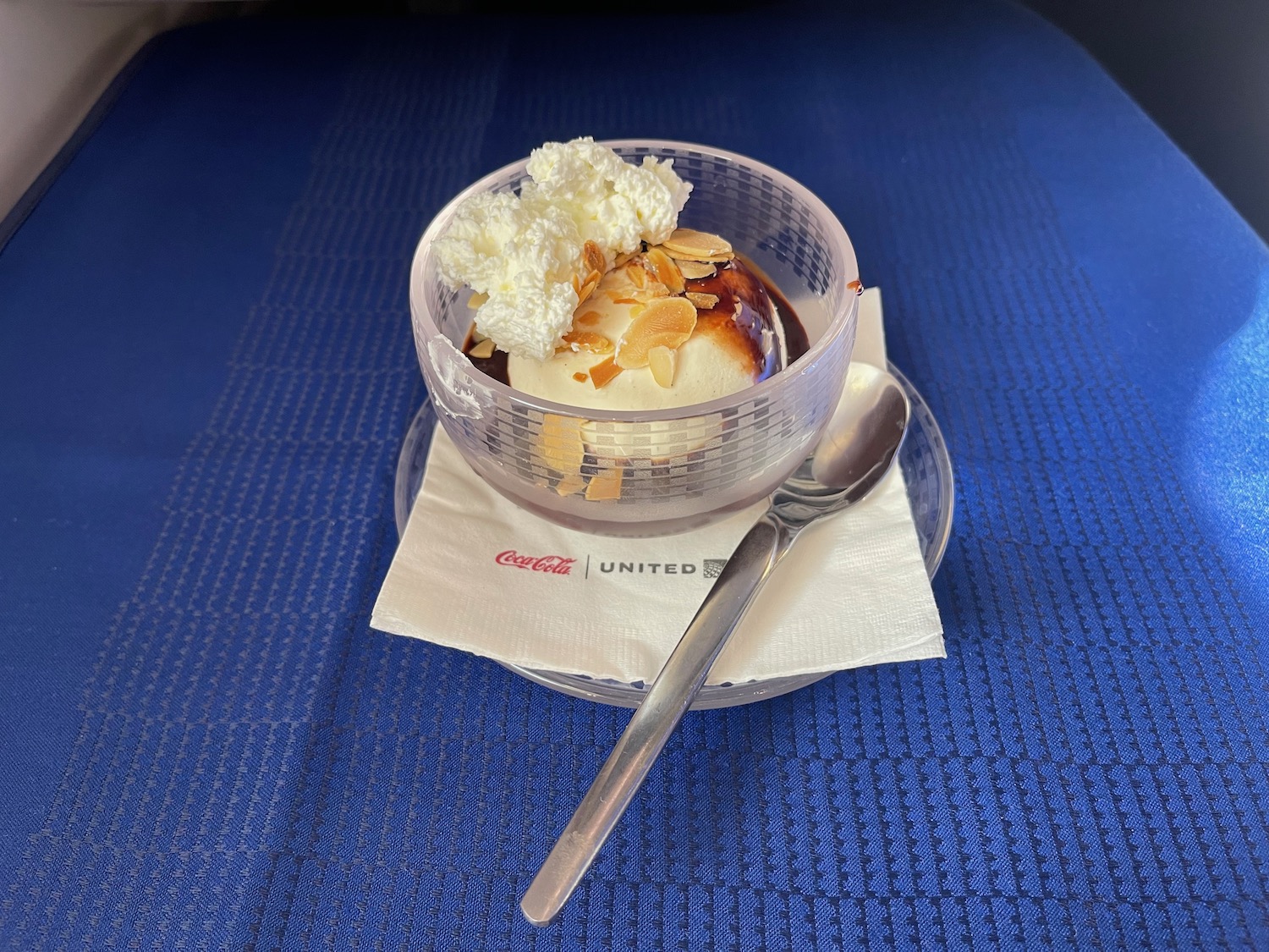 a bowl of ice cream with a spoon