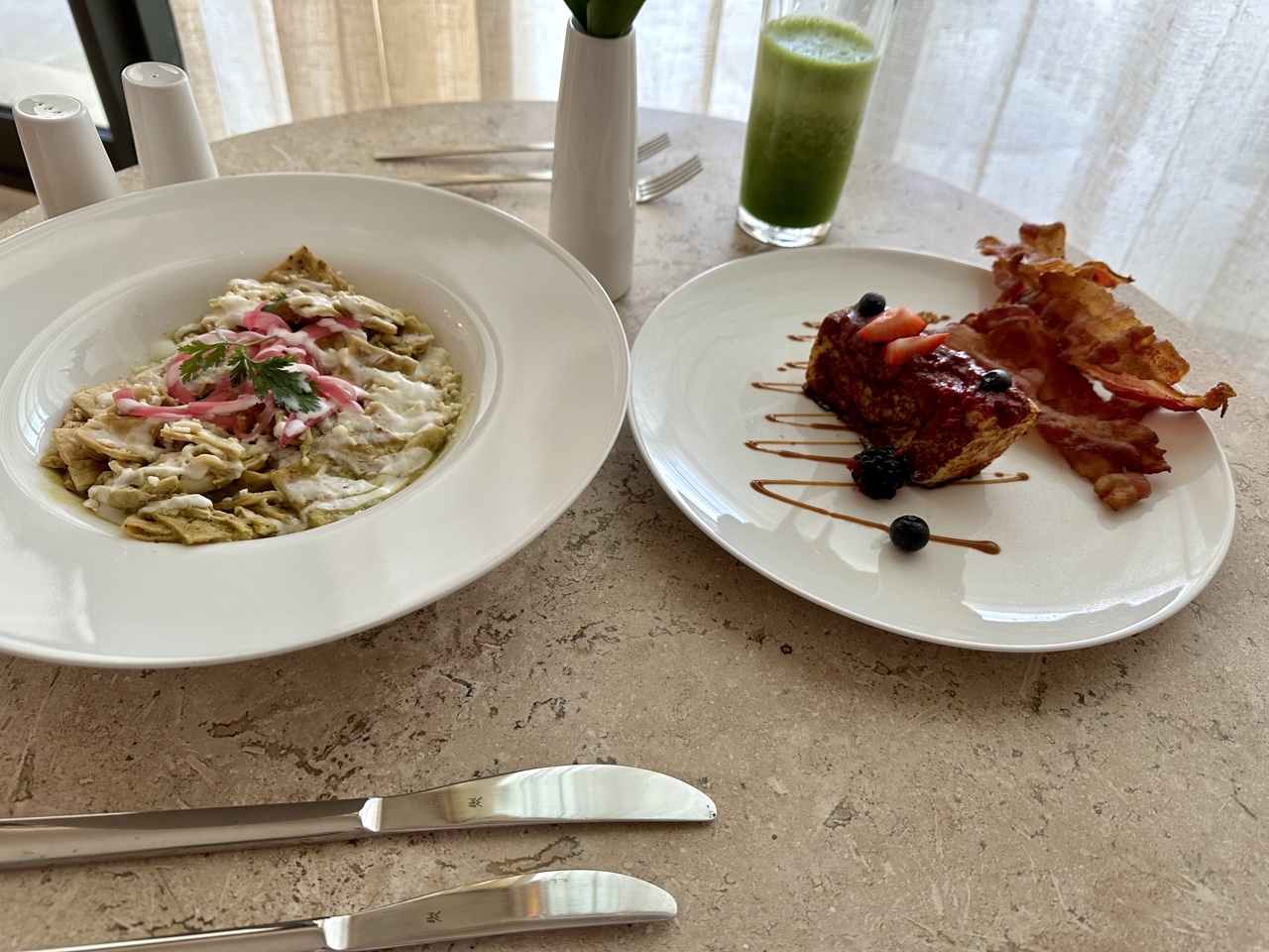 impression by secrets isla mujeres breakfast room service chilaquiles french toast