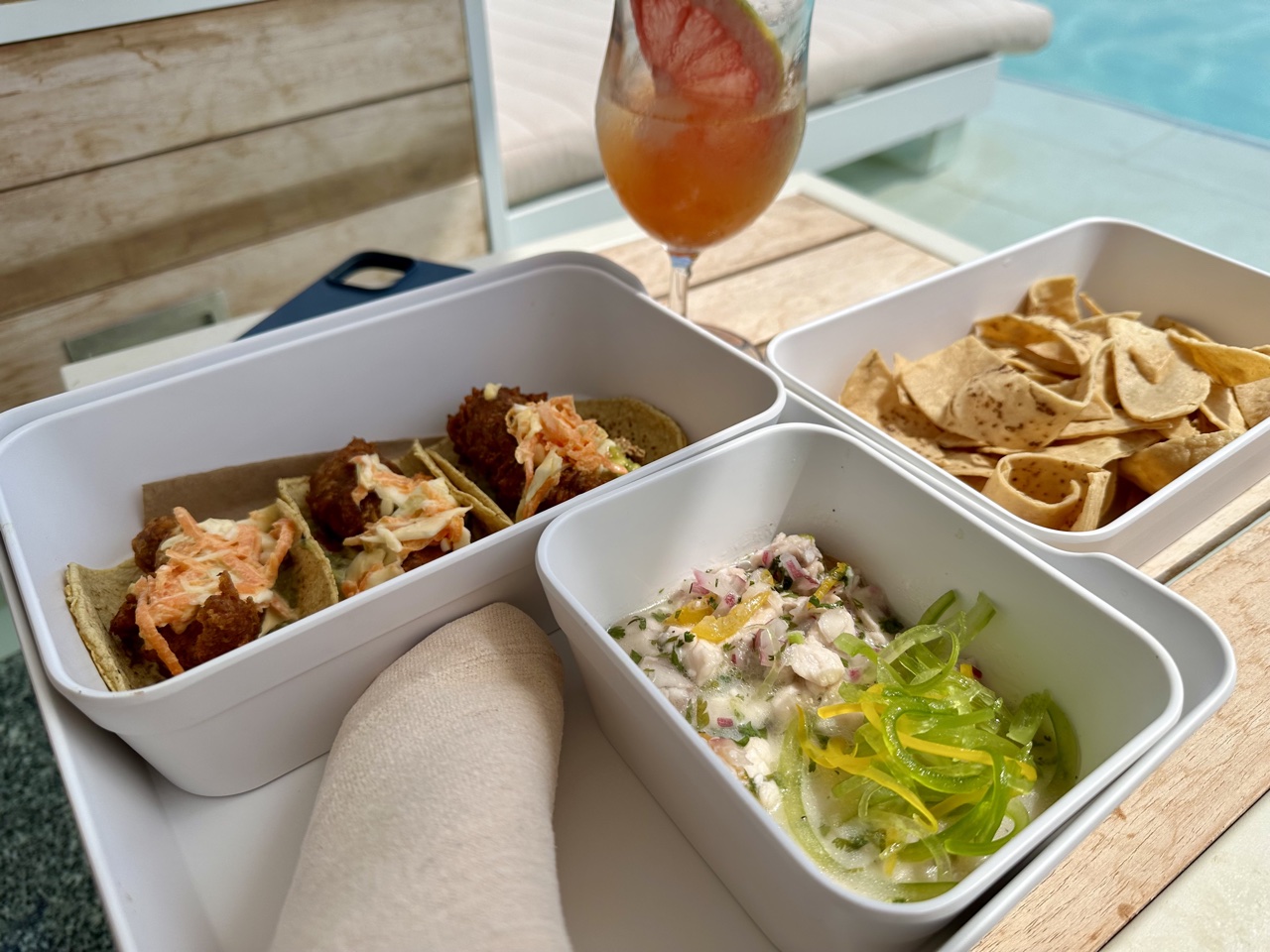 impression by secrets isla mujeres unik rooftop restaurant ceviche and fish tacos